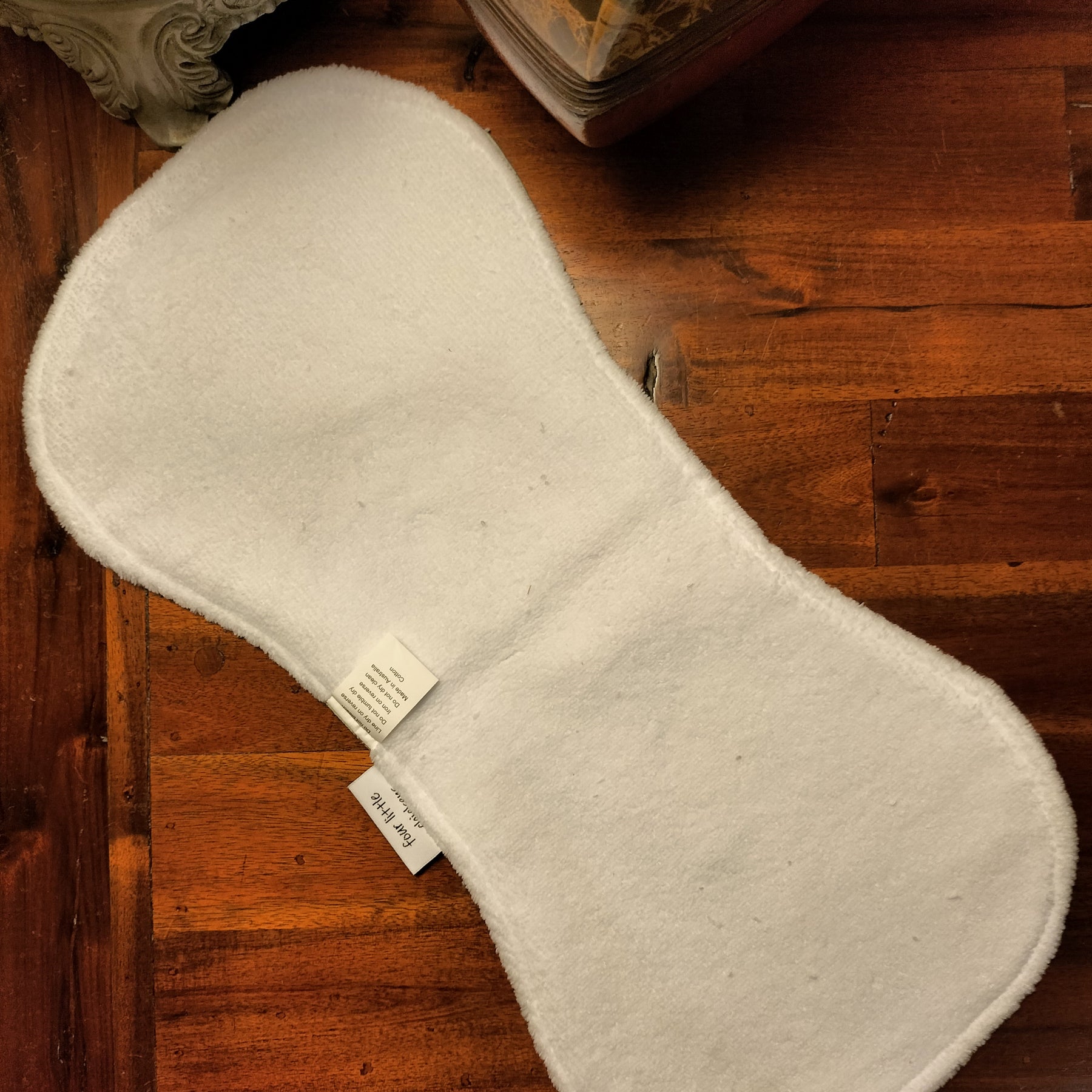 BALLERINA BURP CLOTH WHITE TOWELLING