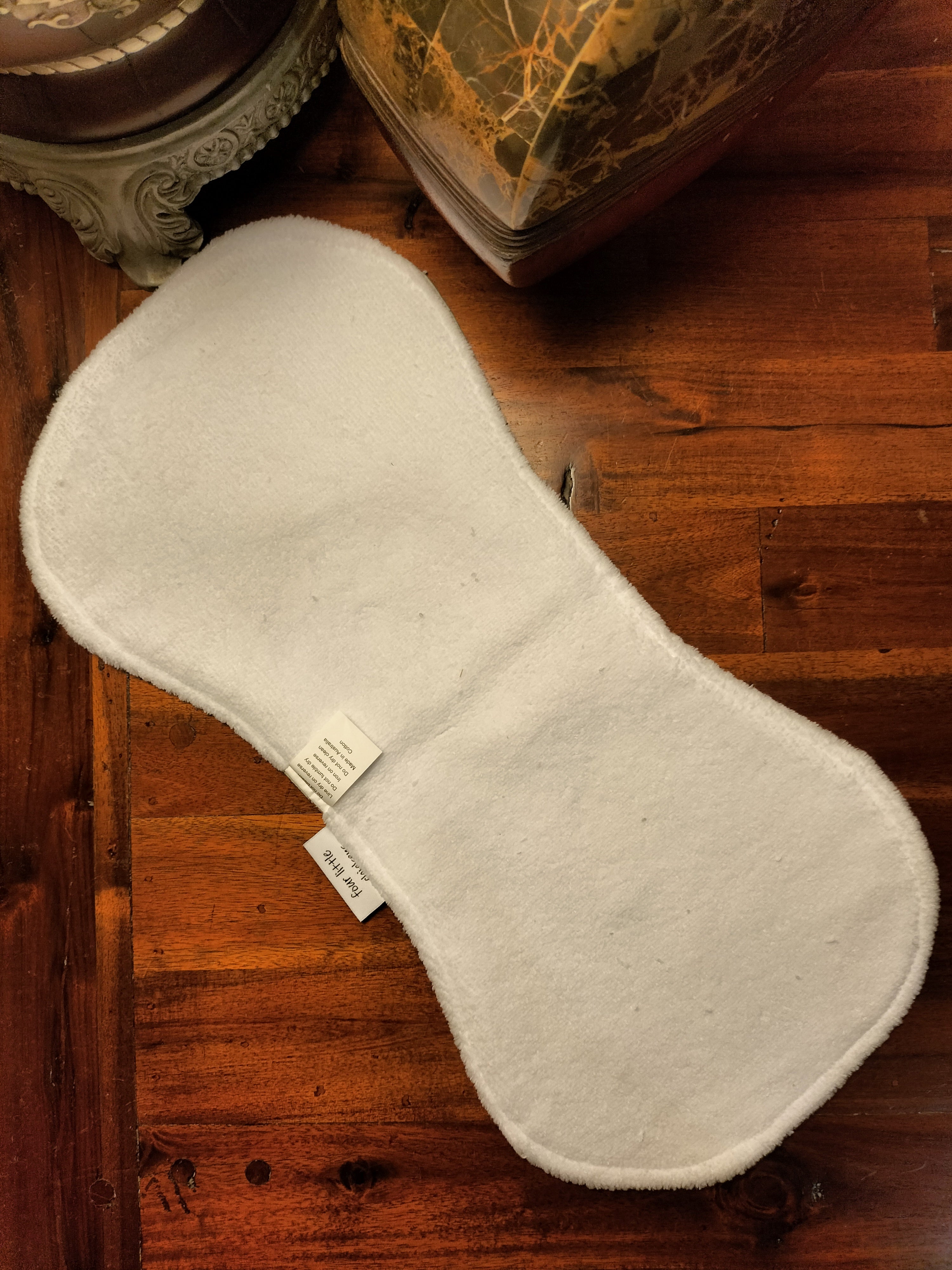 BALLERINA BURP CLOTH WHITE TOWELLING