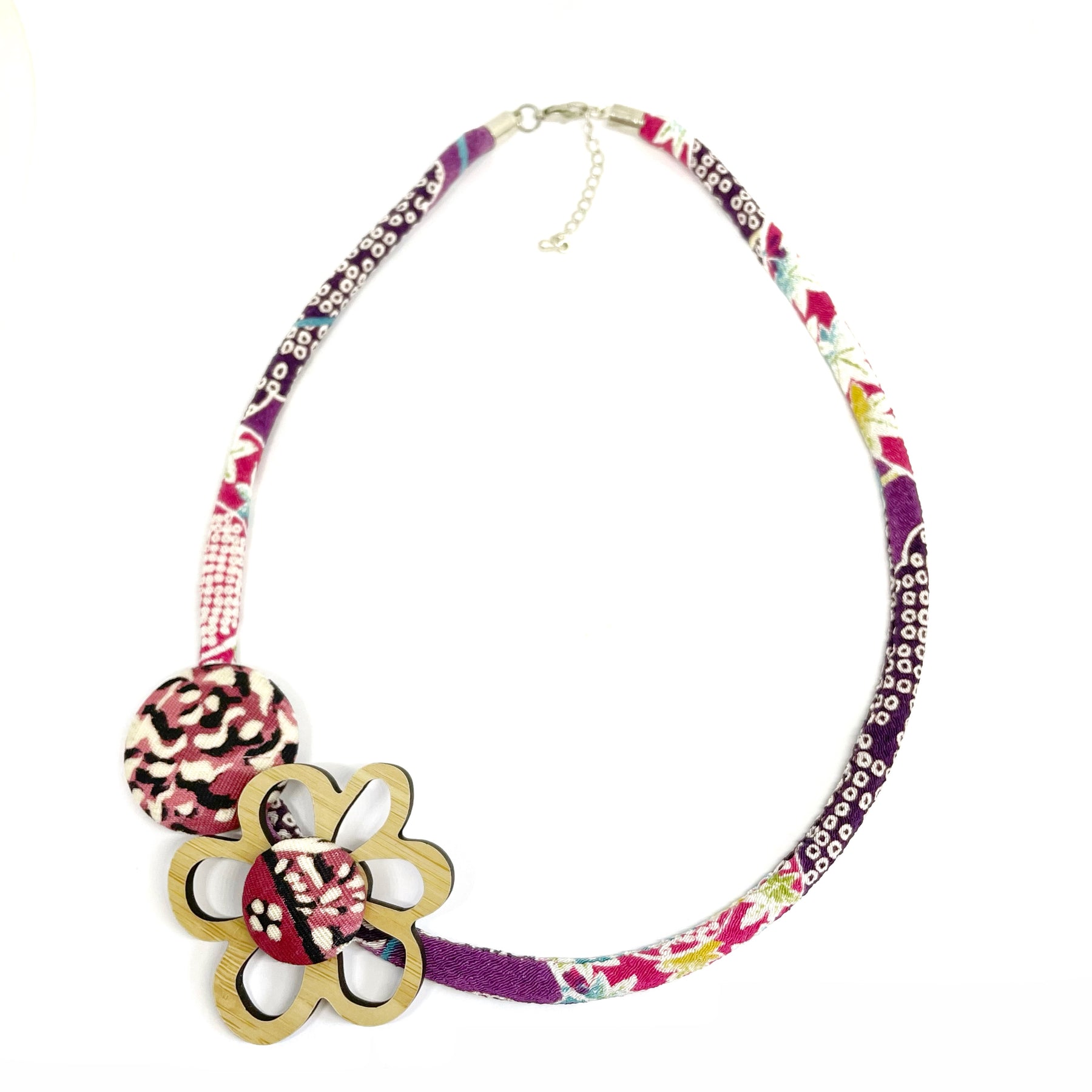 Kimono Neckwire - Purple Floral