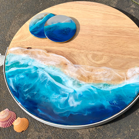Ocean board | round serving board | serve board | charcuterie boa