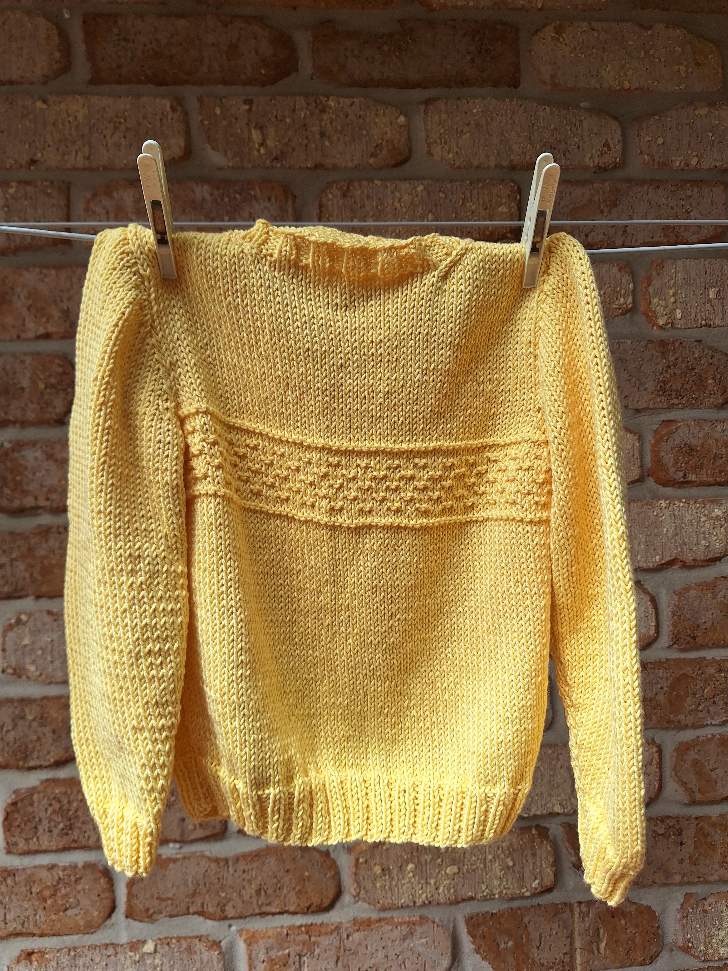 Canary yellow Toddler Sweater 2 yrs 100% Natural Fibre