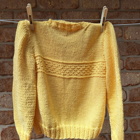 Canary yellow Toddler Sweater 2 yrs 100% Natural Fibre