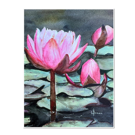 Mini Blooms #14 Water Lily Original Watercolour Painting