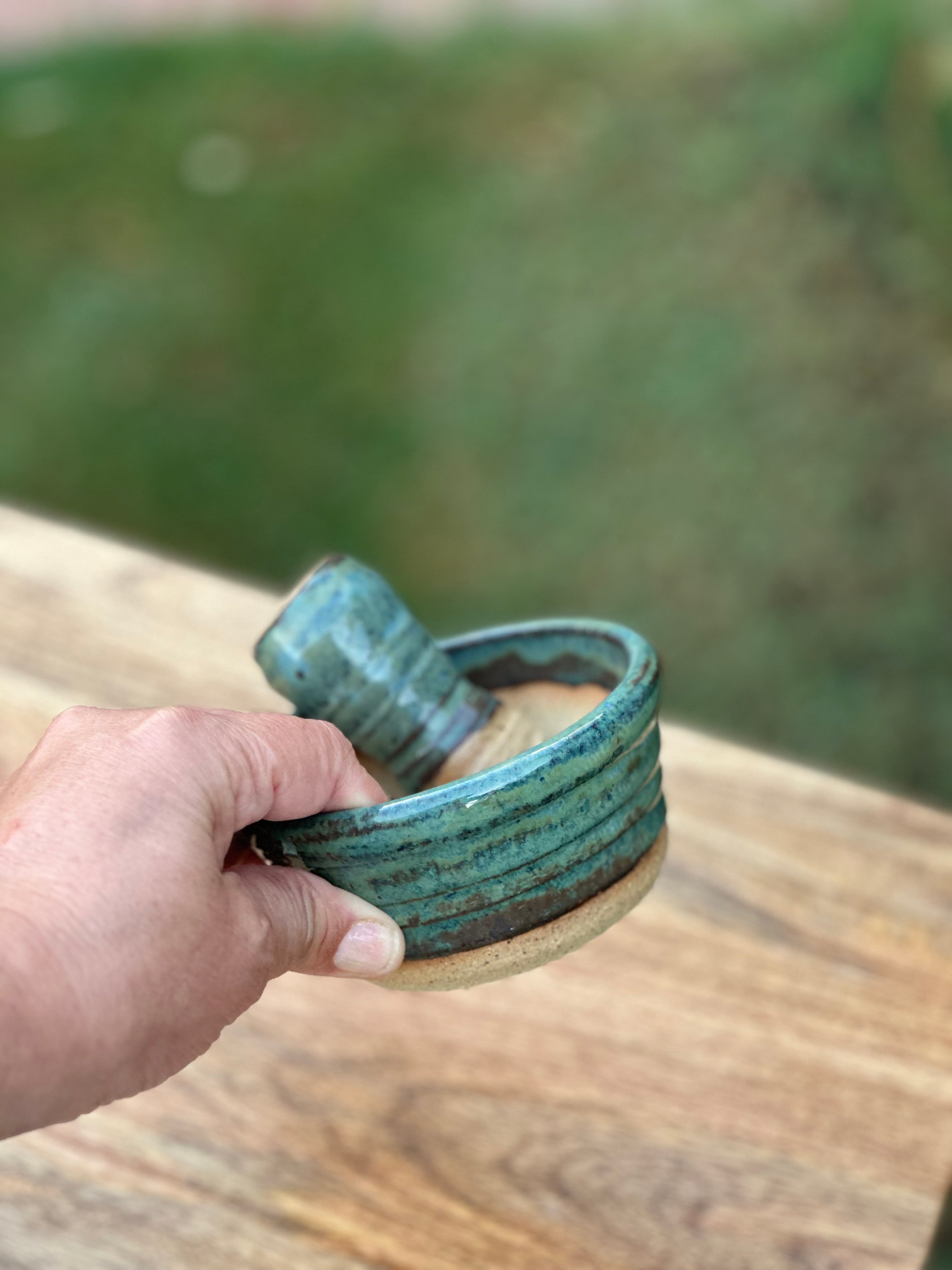 Ceramic Pestle and Mortar - Rockpool