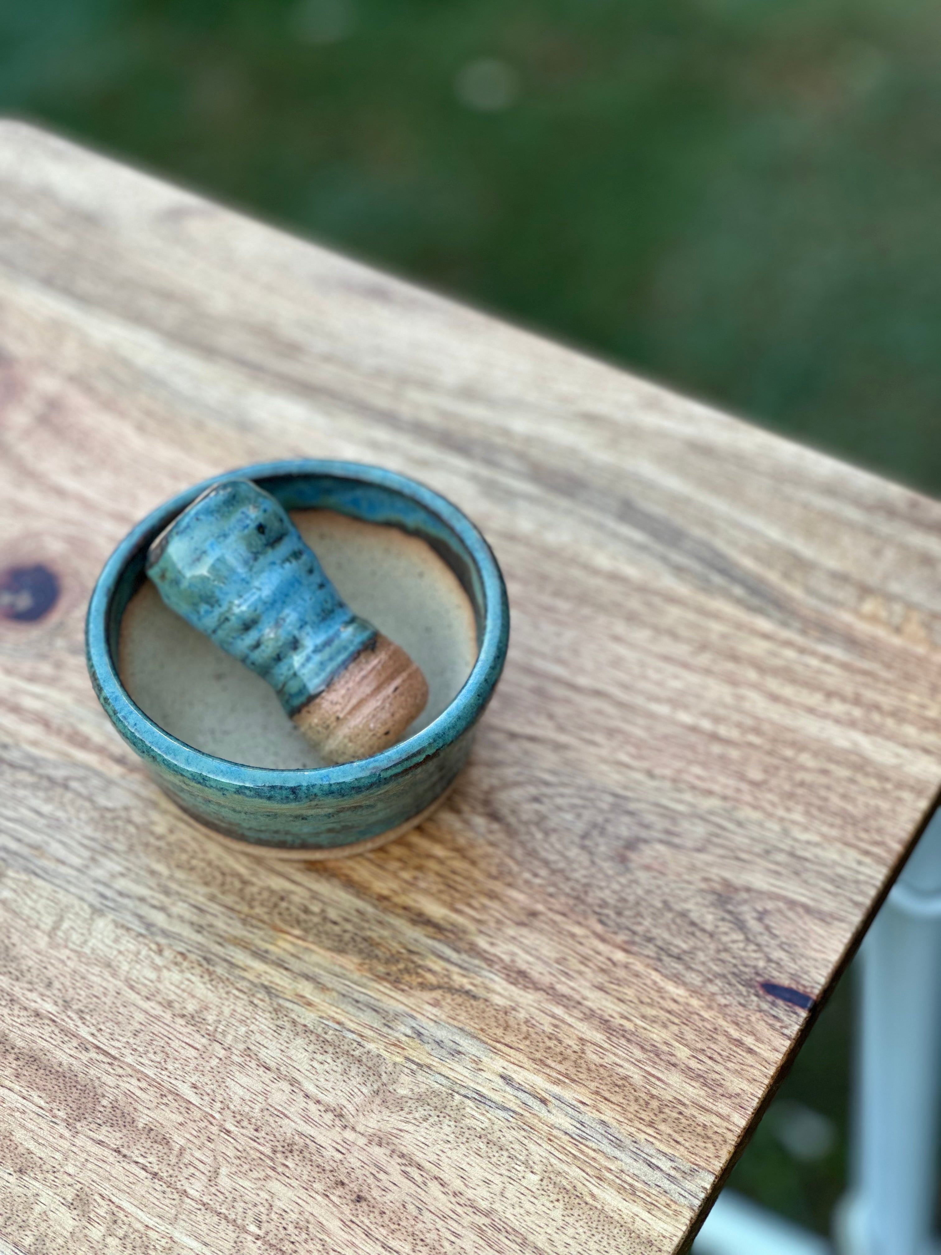 Ceramic Pestle and Mortar - Rockpool