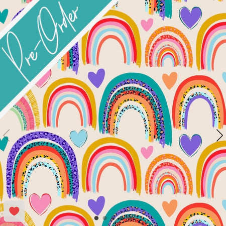 PRE-ORDER Water-resistant wet bags (Rainbows with Hearts and Leopard - Kate Hennessy Design)