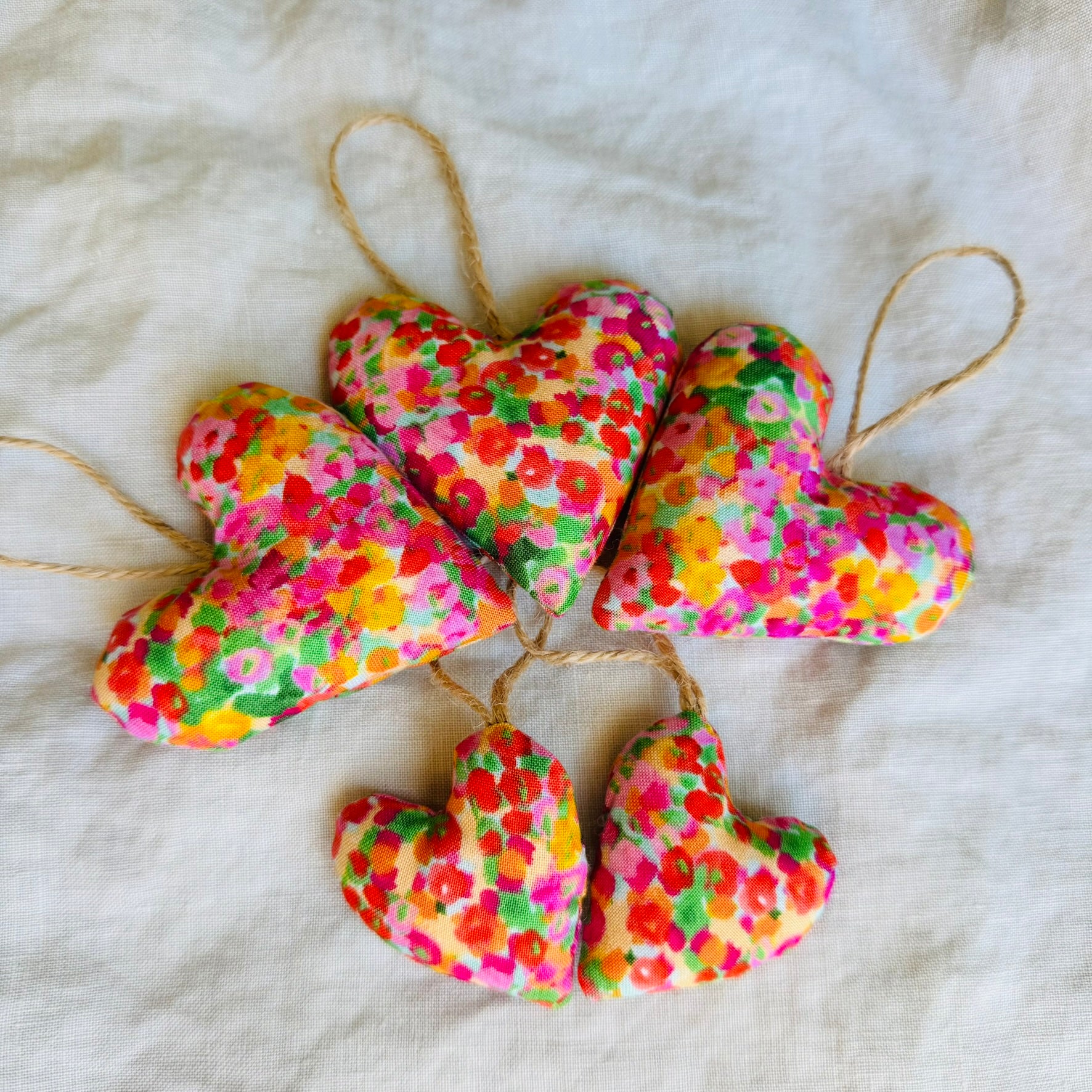 Handmade Super Colourful Hearts