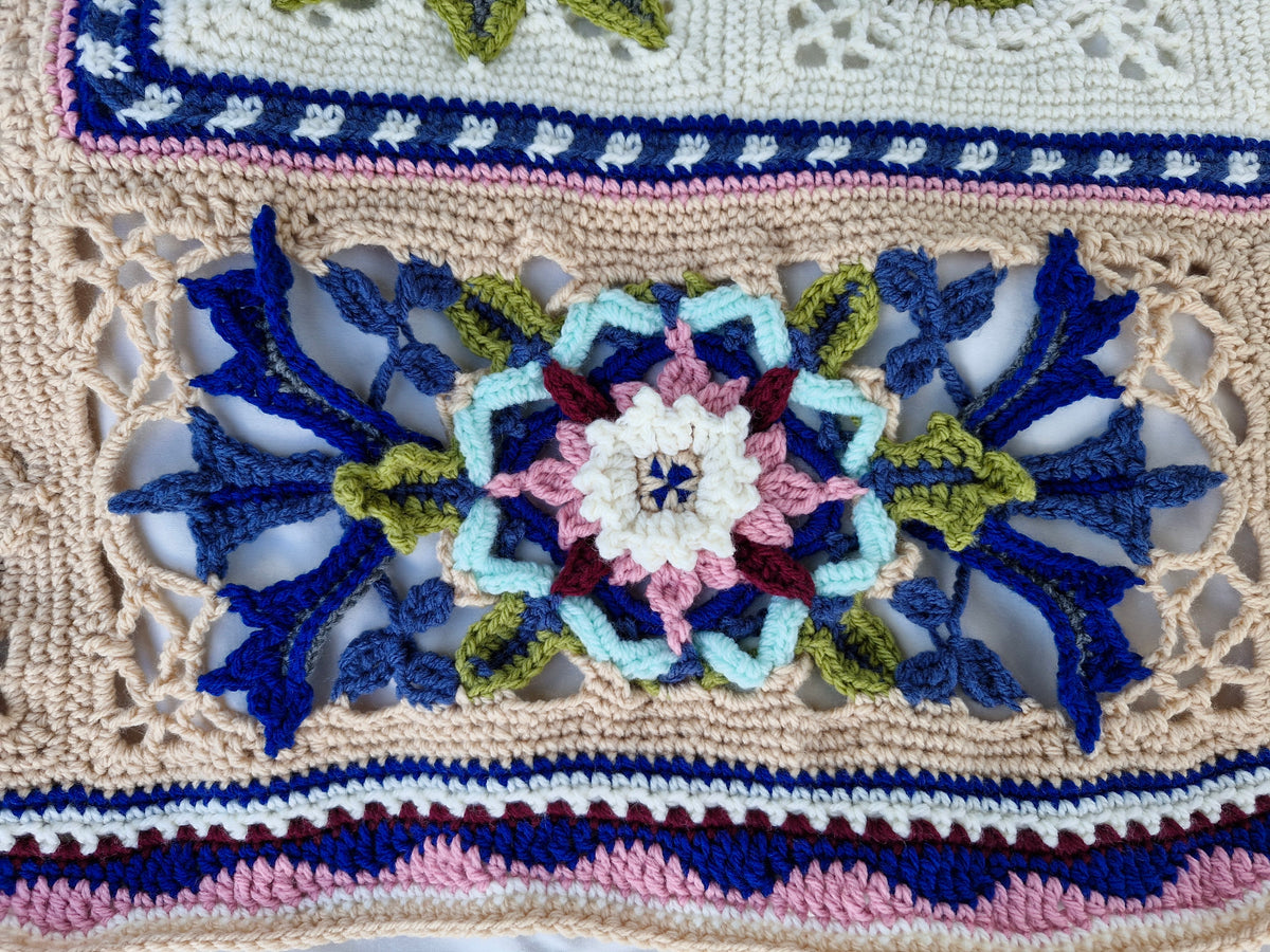 One-of-a-kind handcrafted crocheted heirloom blanket