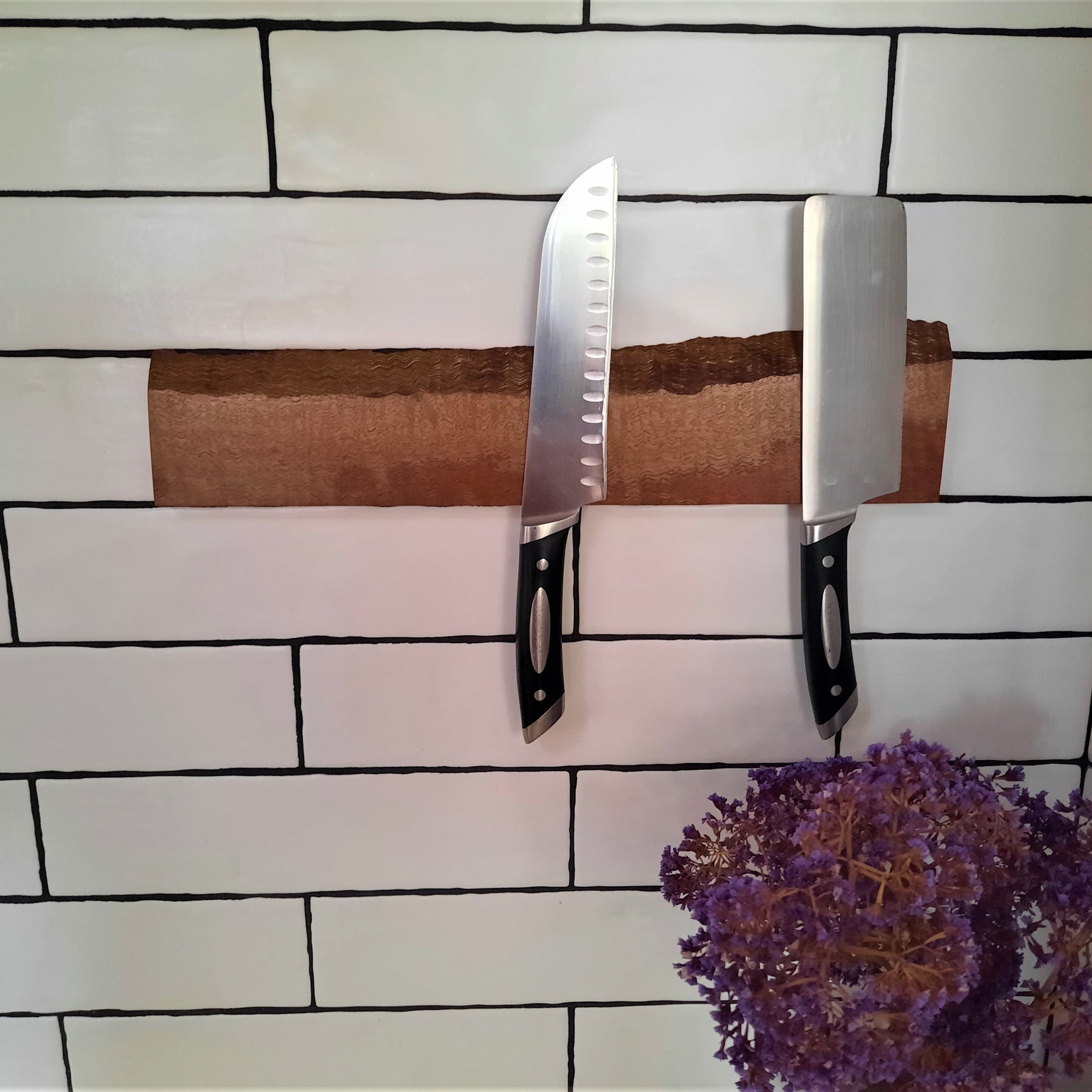 Custom made  Wooden Magnetic Knife Holder