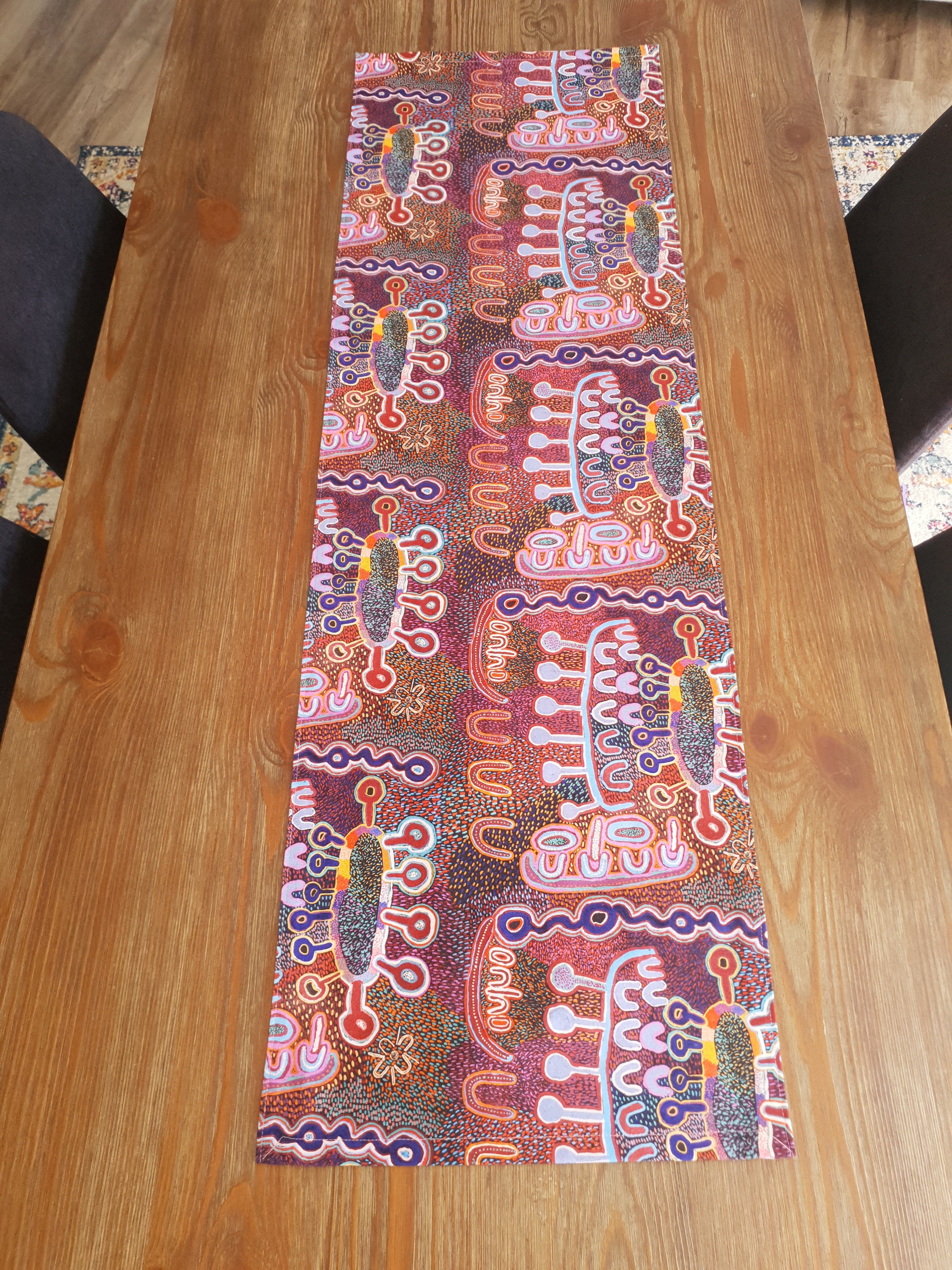 Indigenous Table runner - Warlu Water Dreaming