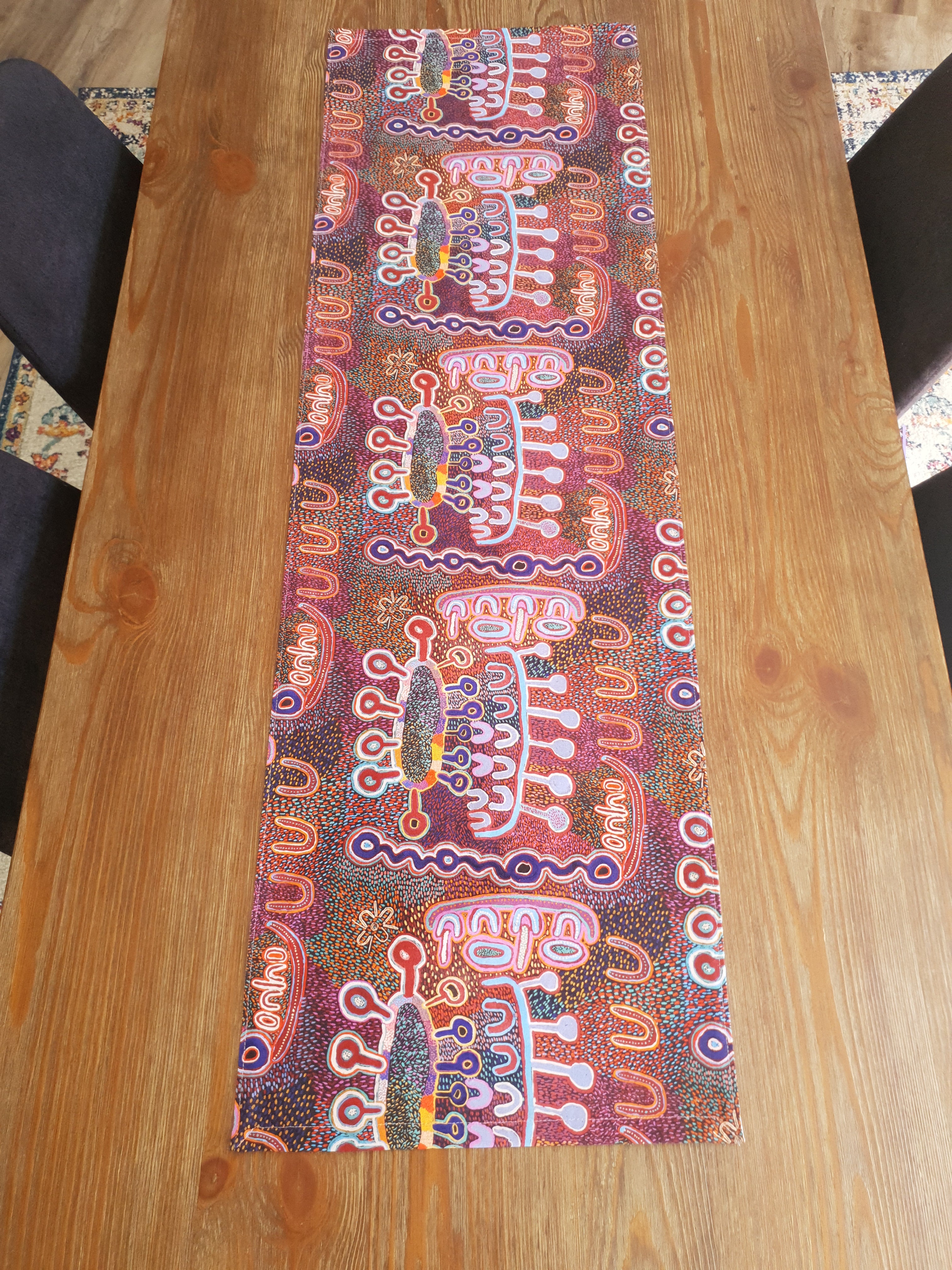 Indigenous Table runner - Warlu Water Dreaming