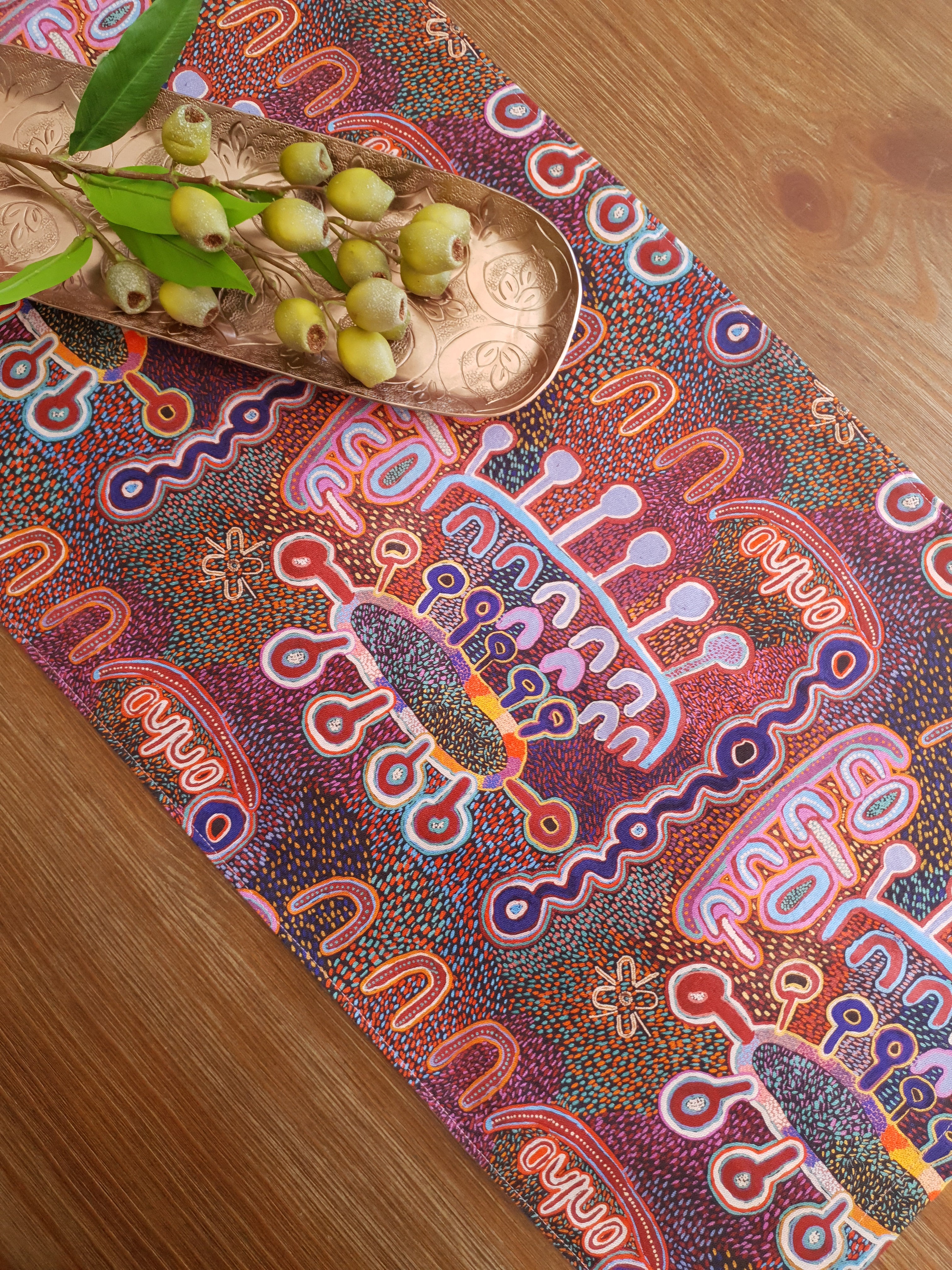 Indigenous Table runner - Warlu Water Dreaming