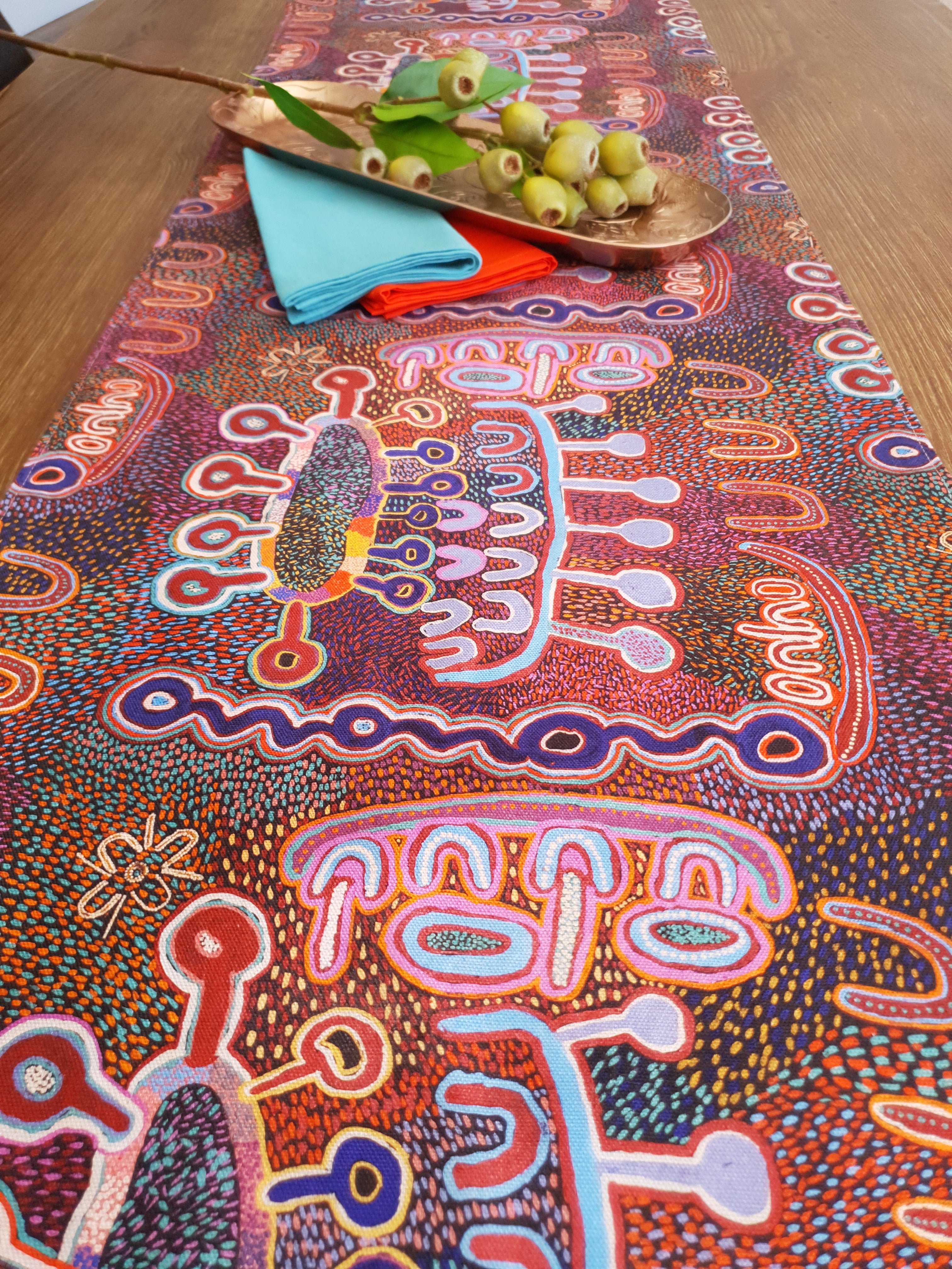 Indigenous Table runner - Warlu Water Dreaming