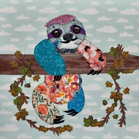 Sally the Scrappy Sloth Applique Pattern