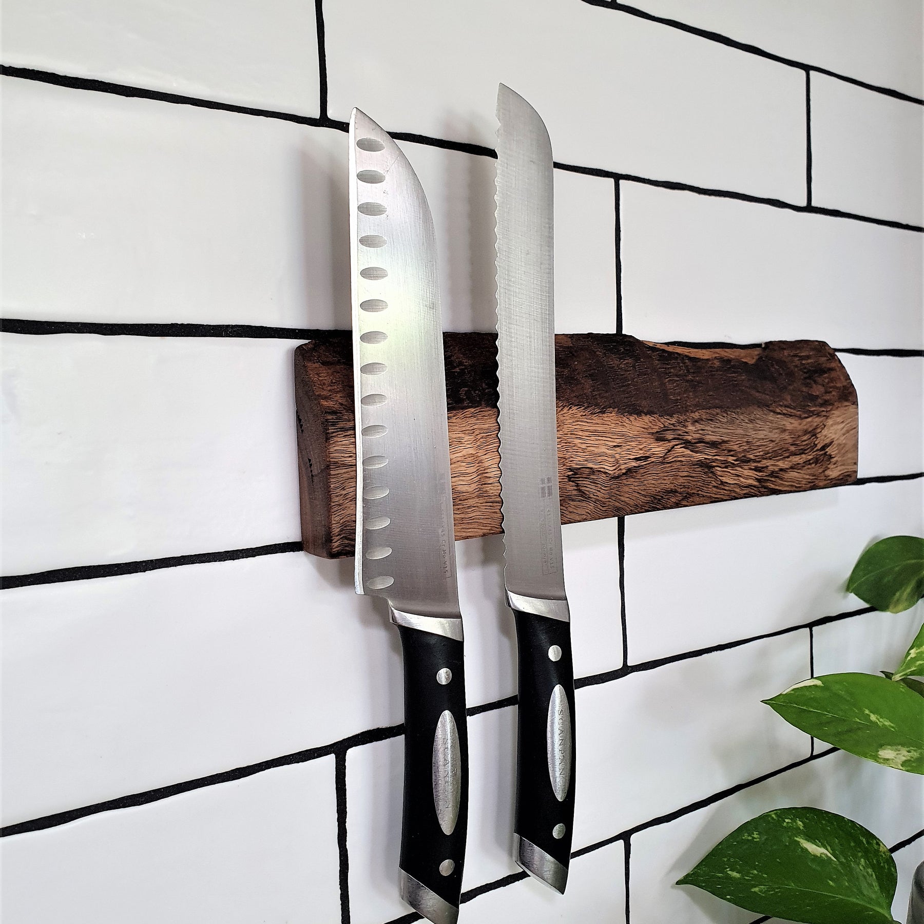 Custom made  Wooden Magnetic Knife Holder