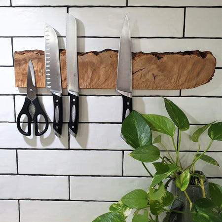 Custom made Wooden Magnetic Knife Holder