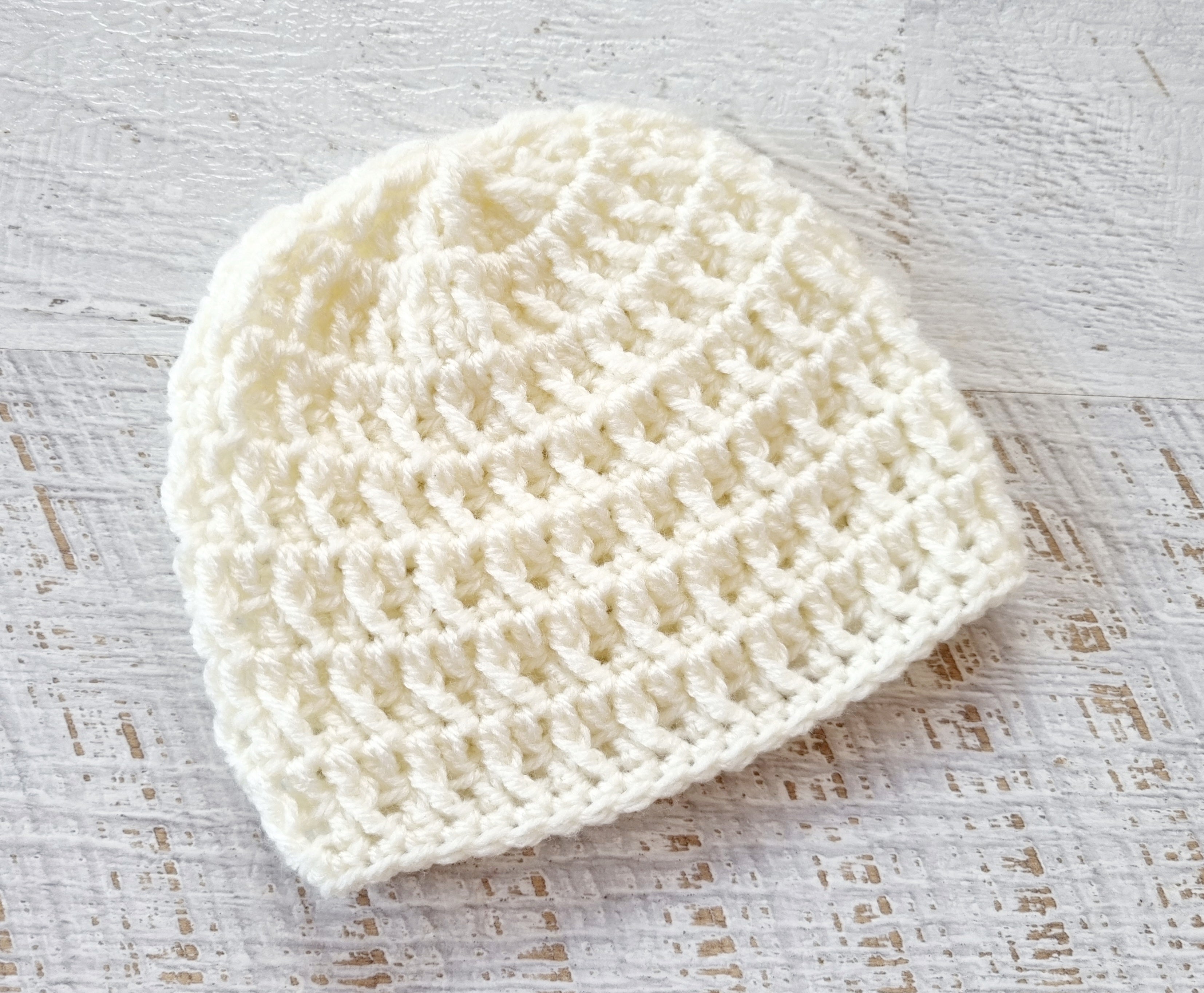 Baby Beanie | Vintage | Newborn | Handmade | Crochet | Knit | Hat