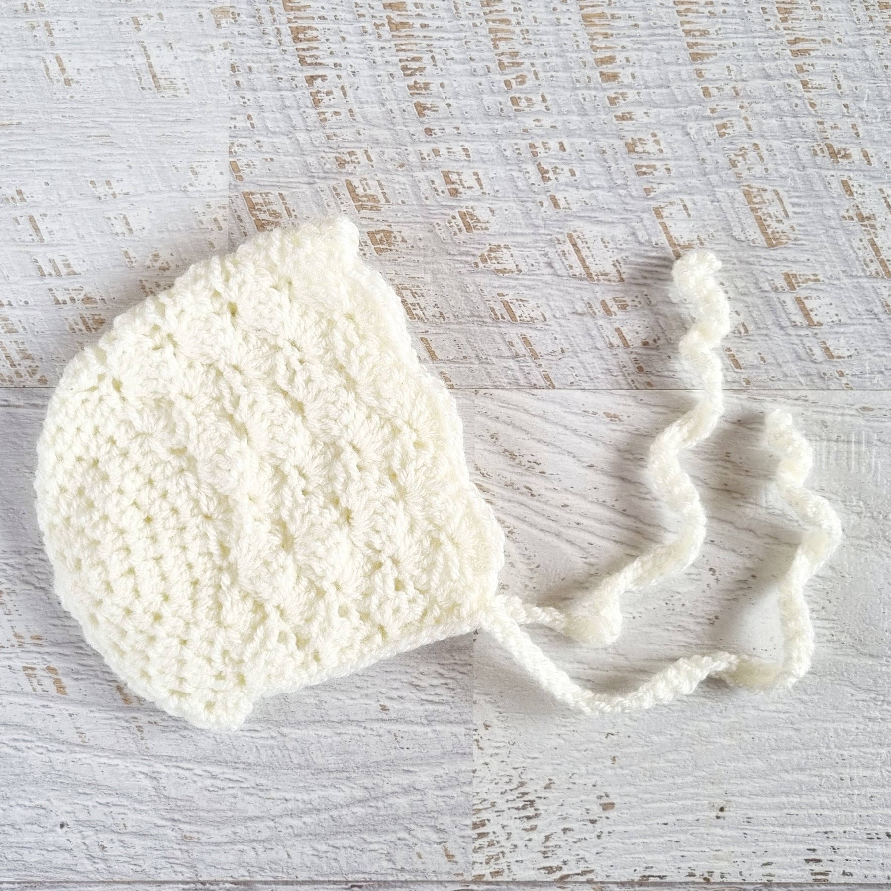 Baby Bonnet | Vintage | Newborn | Handmade | Crochet | Beanie | Hat