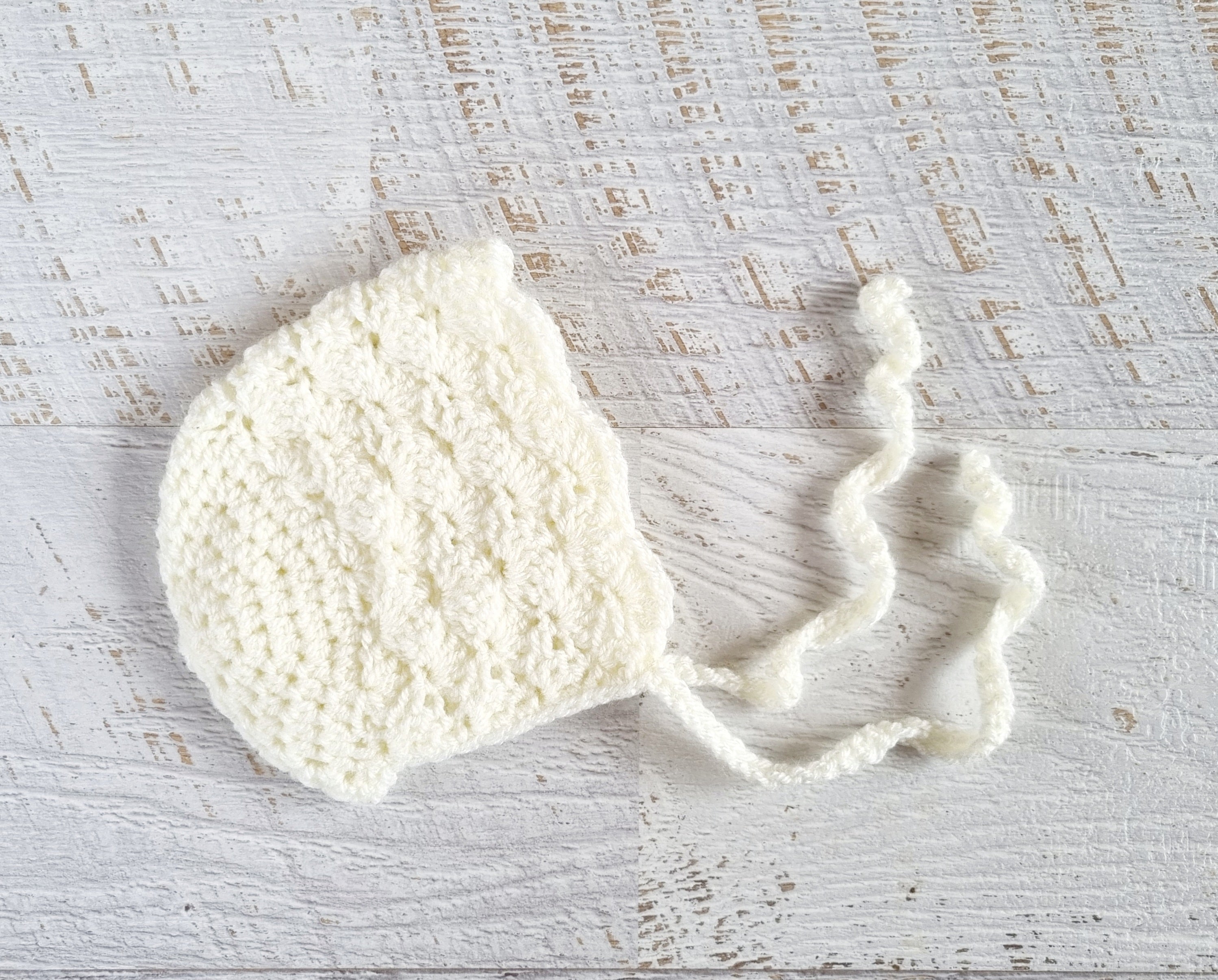 Baby Bonnet | Vintage | Newborn | Handmade | Crochet | Beanie | Hat