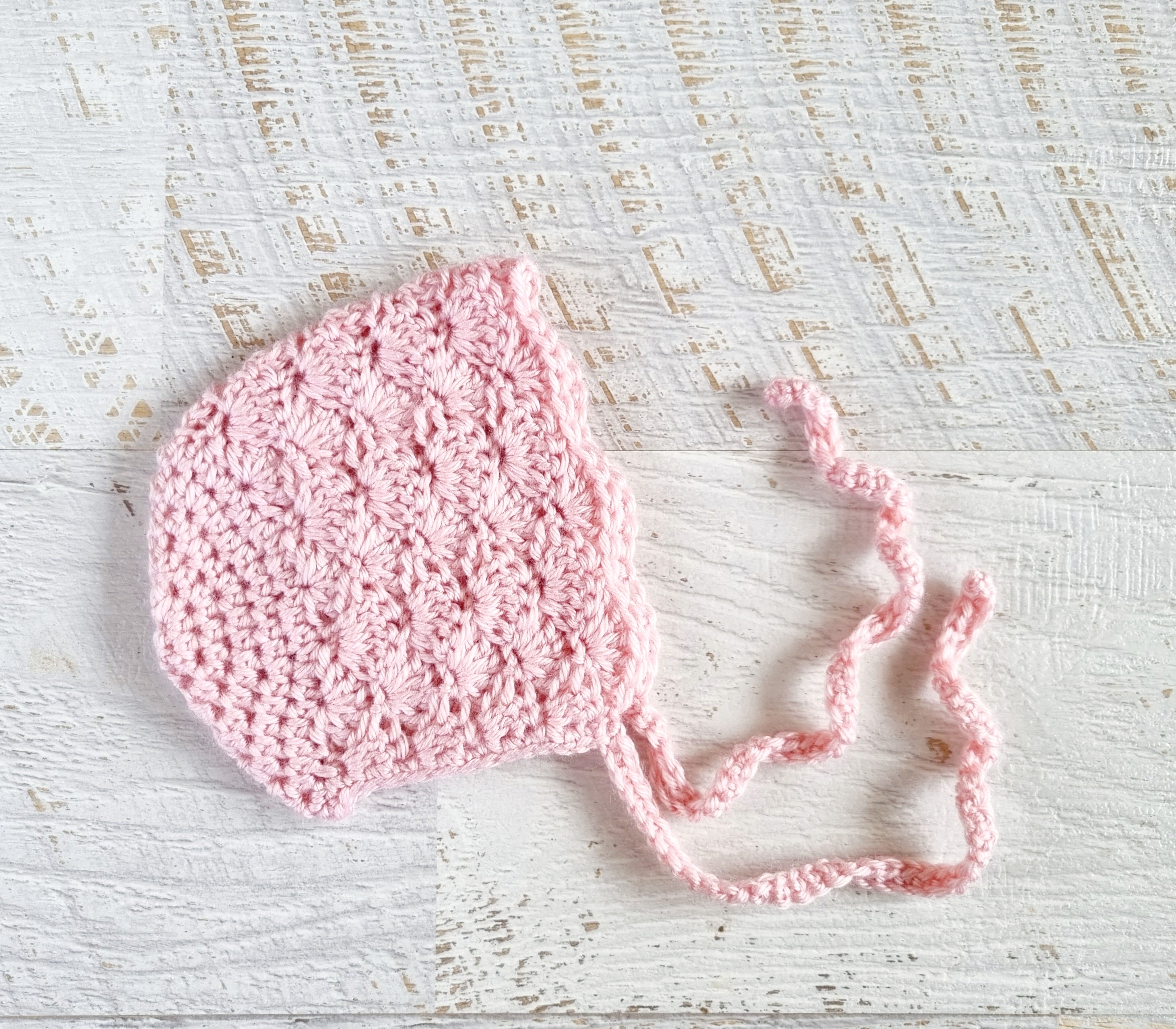 Baby Bonnet | Vintage | Newborn | Handmade | Crochet | Beanie | Hat