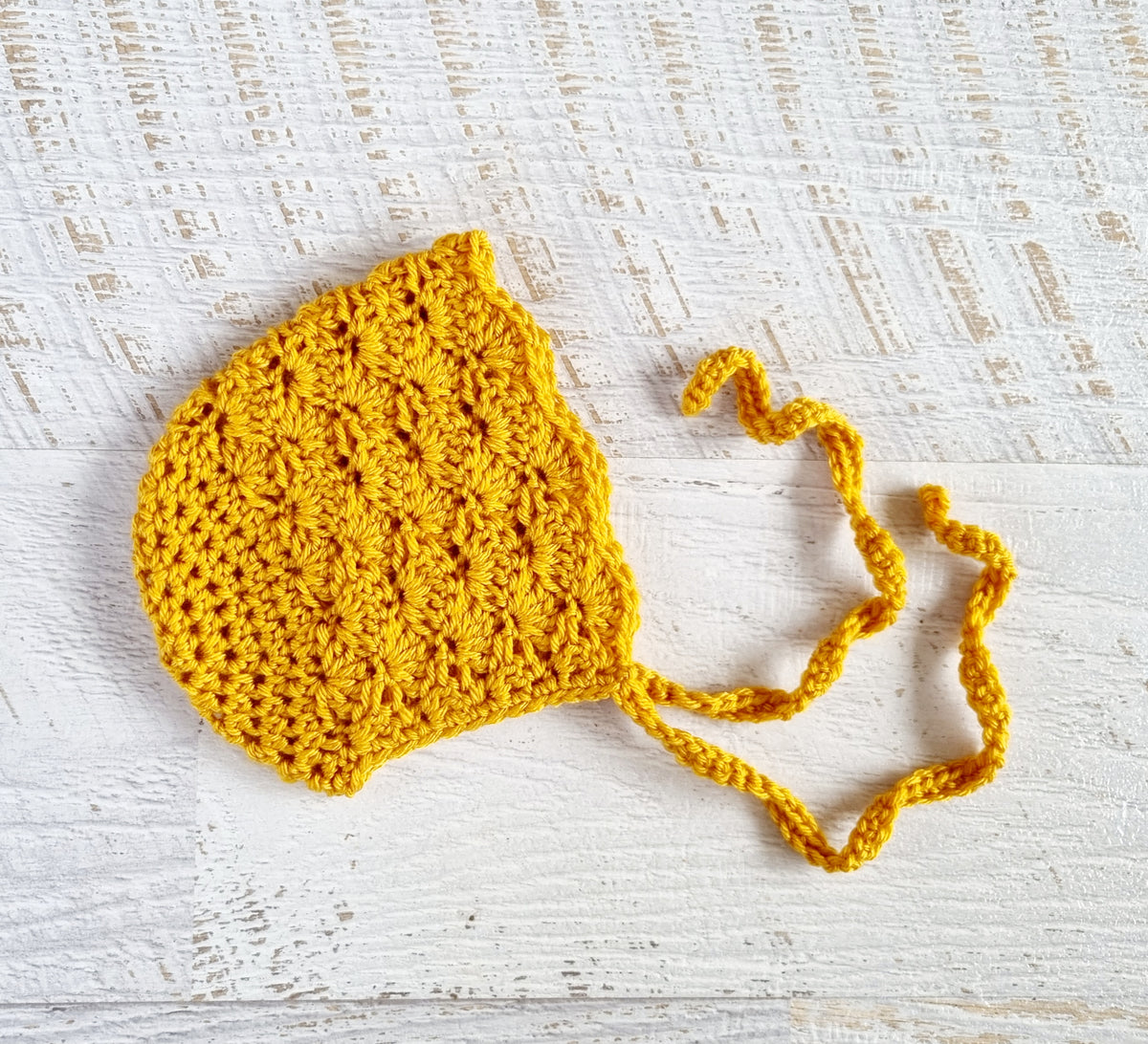 Baby Bonnet | Vintage | Newborn | Handmade | Crochet | Beanie | Hat