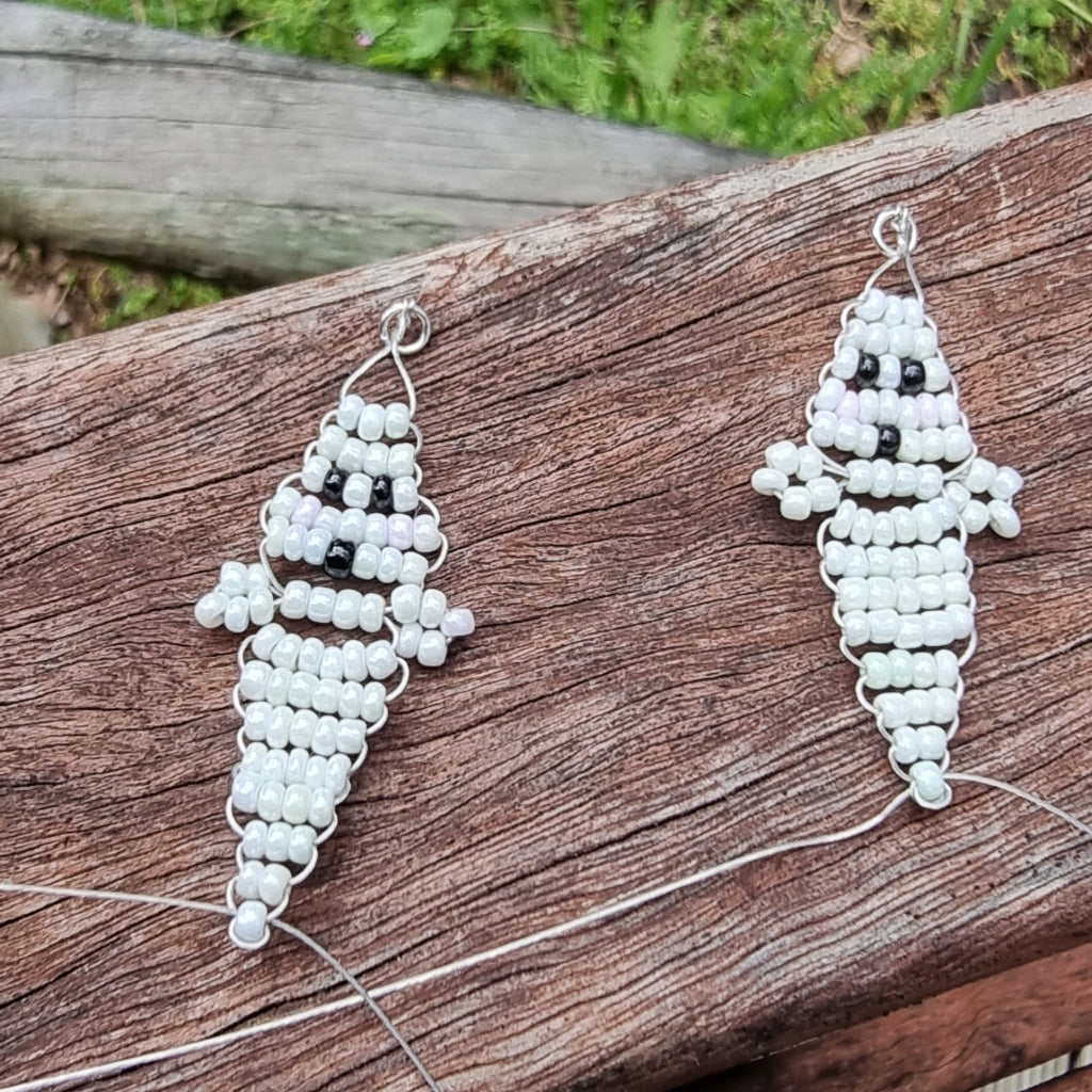 Halloween spooky ghost earrings