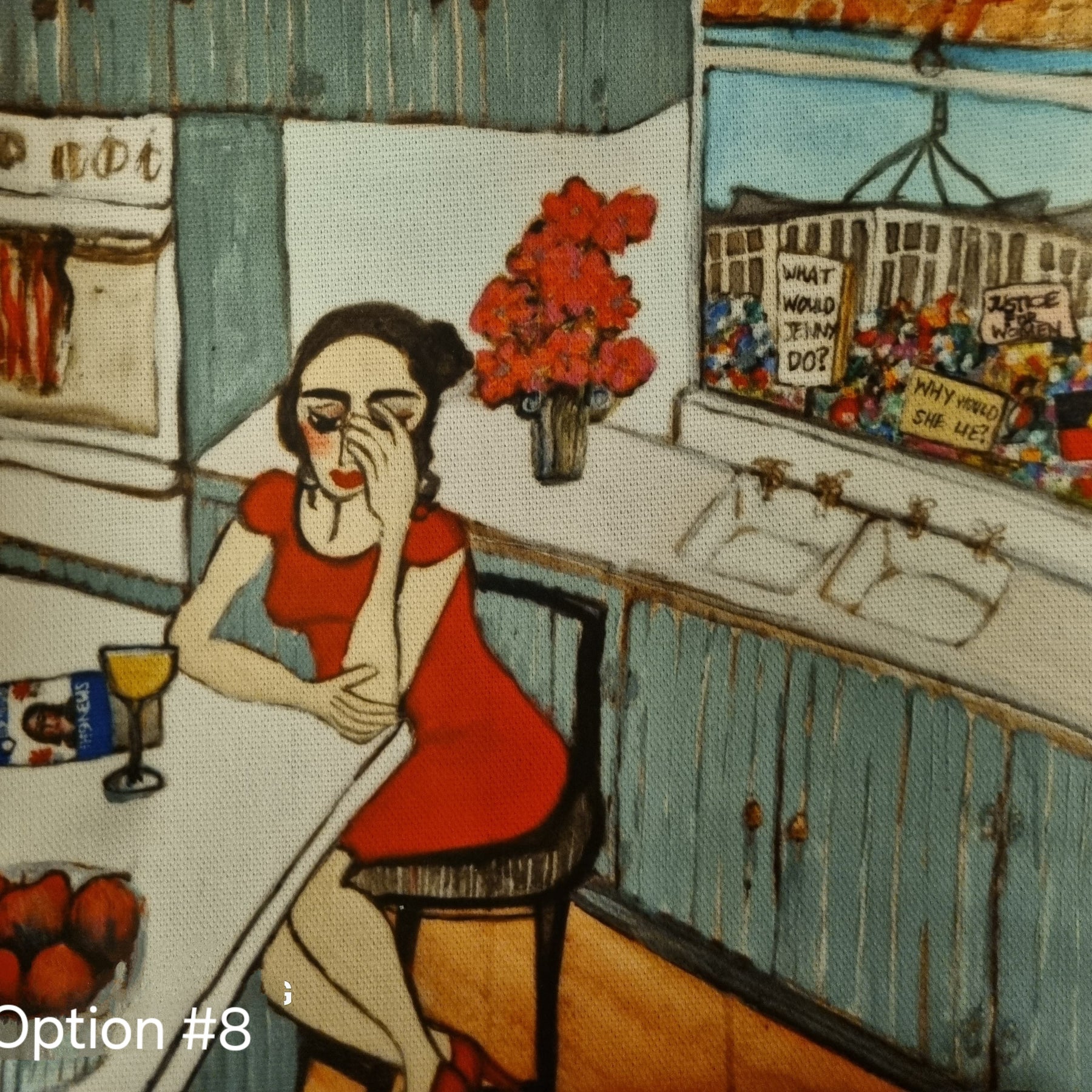 Oil-cloth Lunchbag, various artworks, individually made, various