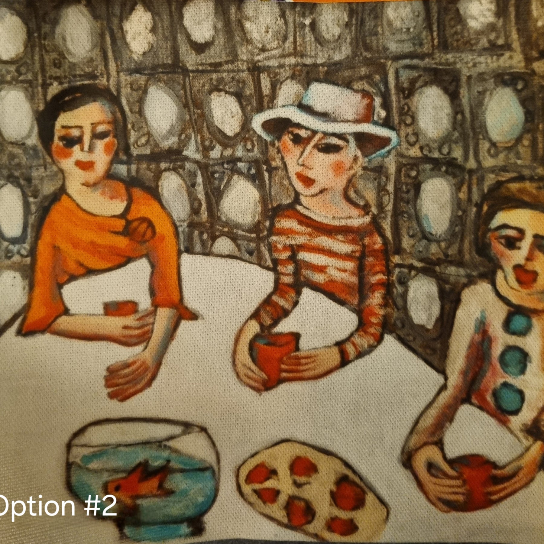 Oil-cloth Lunchbag, various artworks, individually made, various