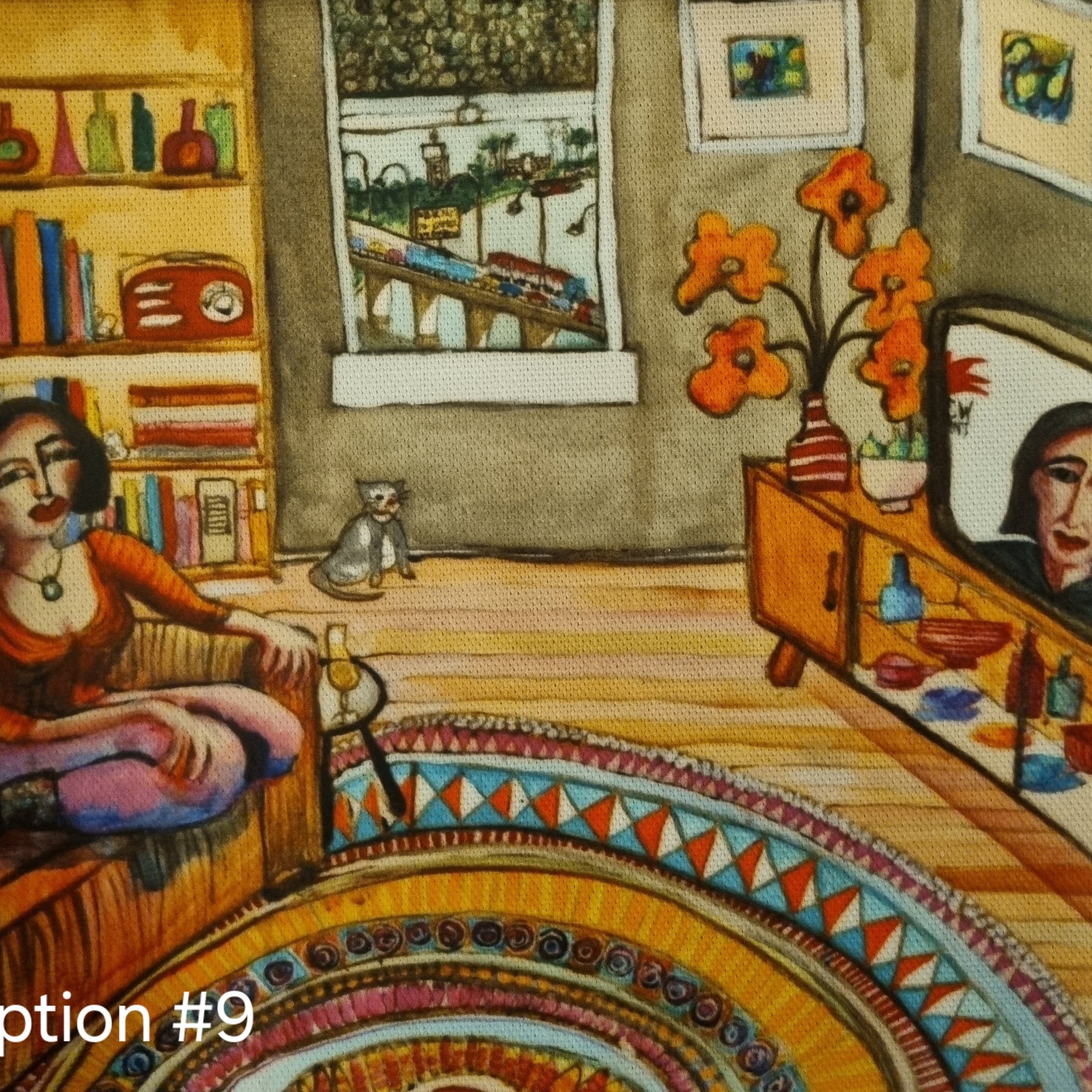 Oil-cloth Lunchbag, various artworks, individually made, various