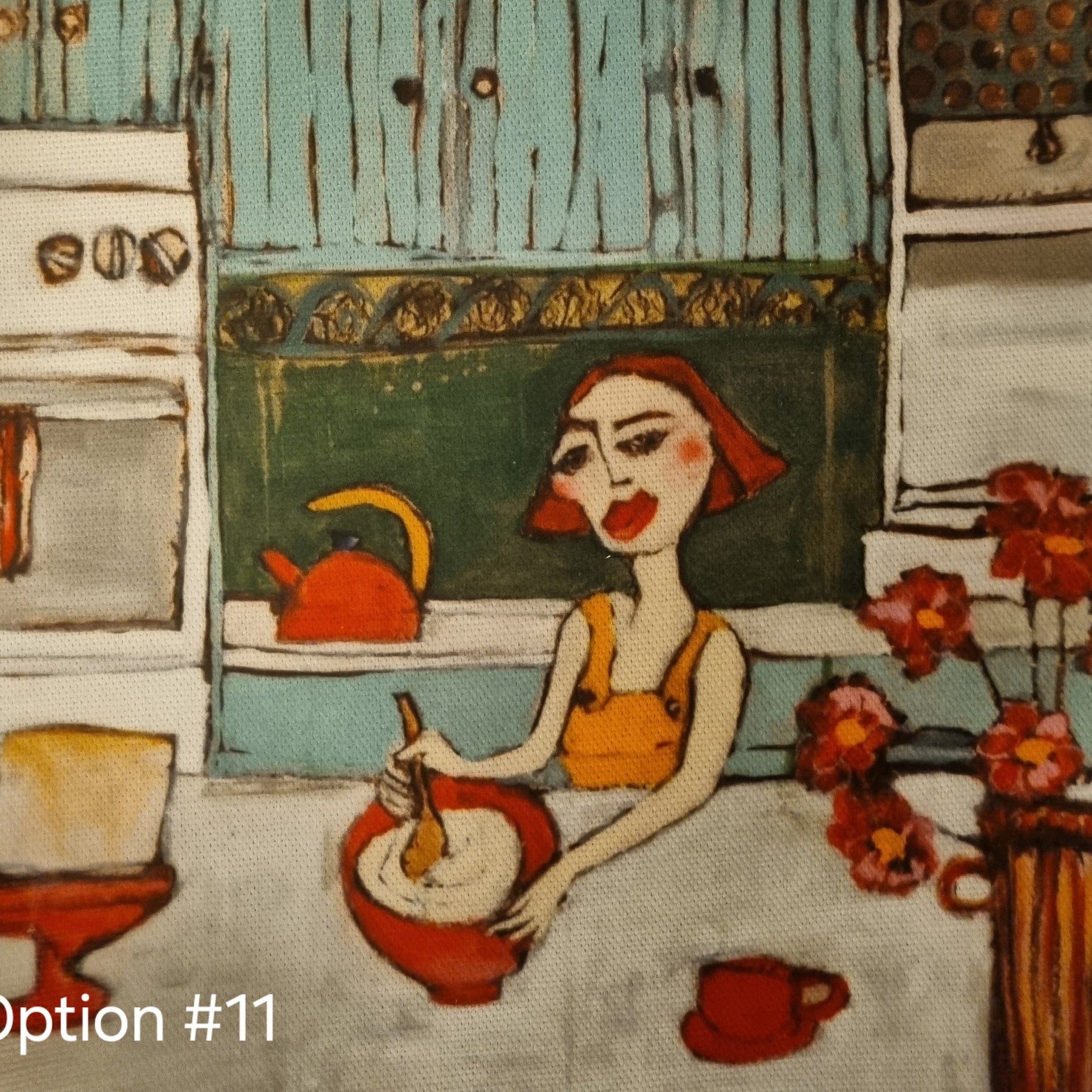 Oil-cloth Lunchbag, various artworks, individually made, various