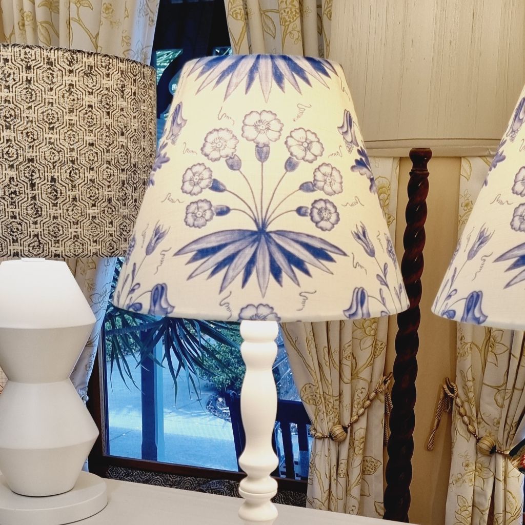 25cm Empire lampshades in Morris & co. - Primrose & Columbine fabric