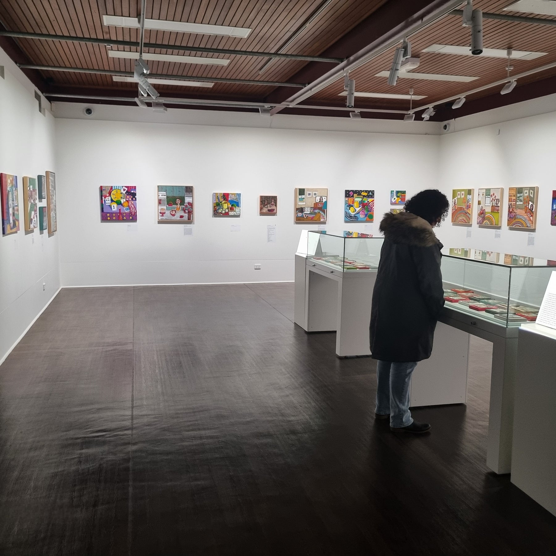 Ceramic Tile Artwork, CONNECTIONS: Two Women Chatting on the Comfy Couch, framed