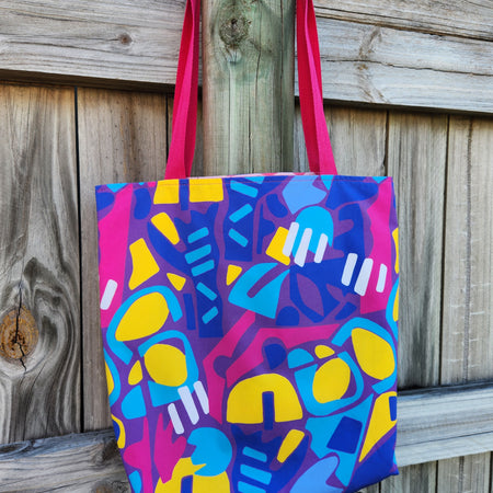 Abstract Shapes Reversible Medium Tote Bag