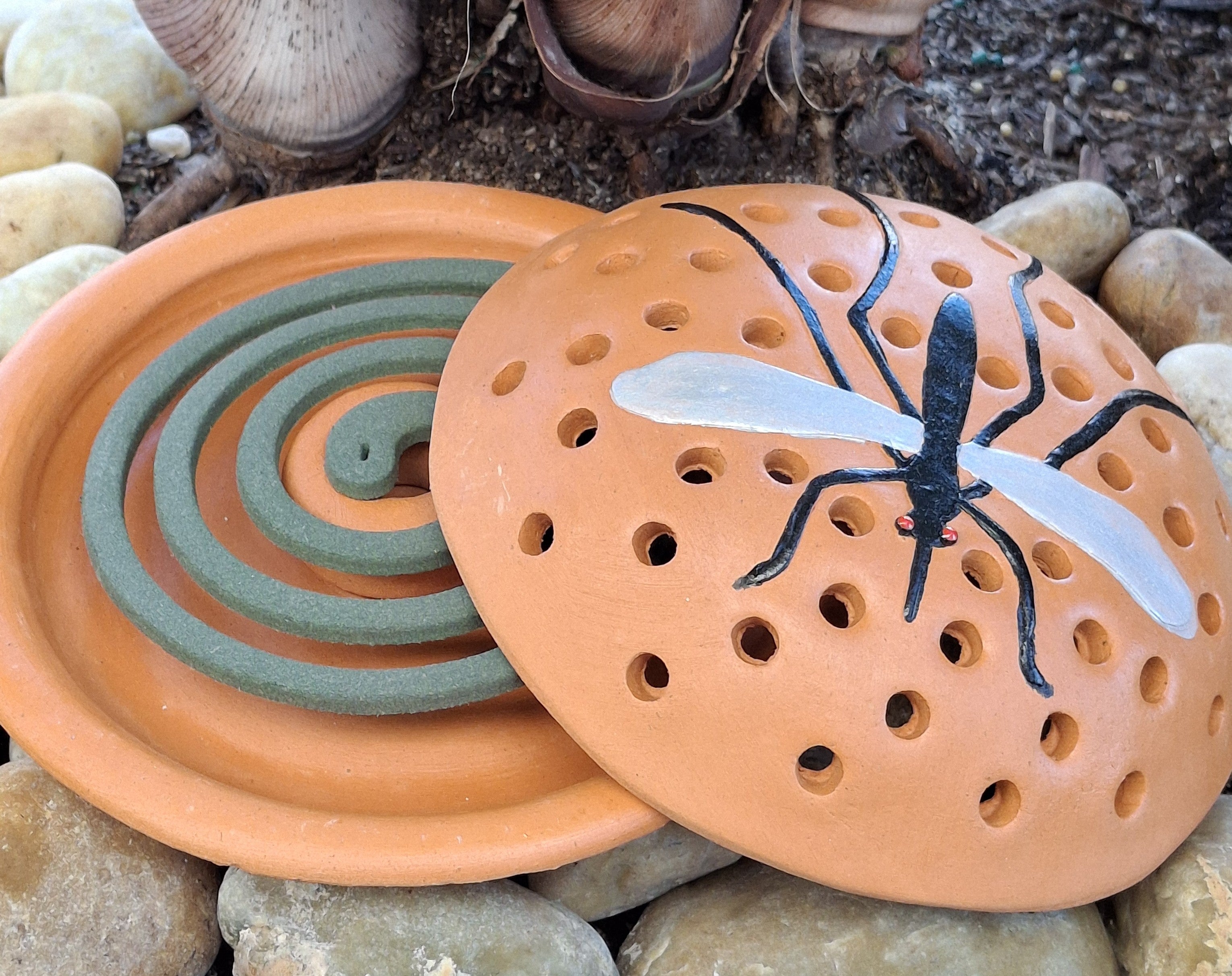 Mosquito Coil Holder with built in stand, Mosquito