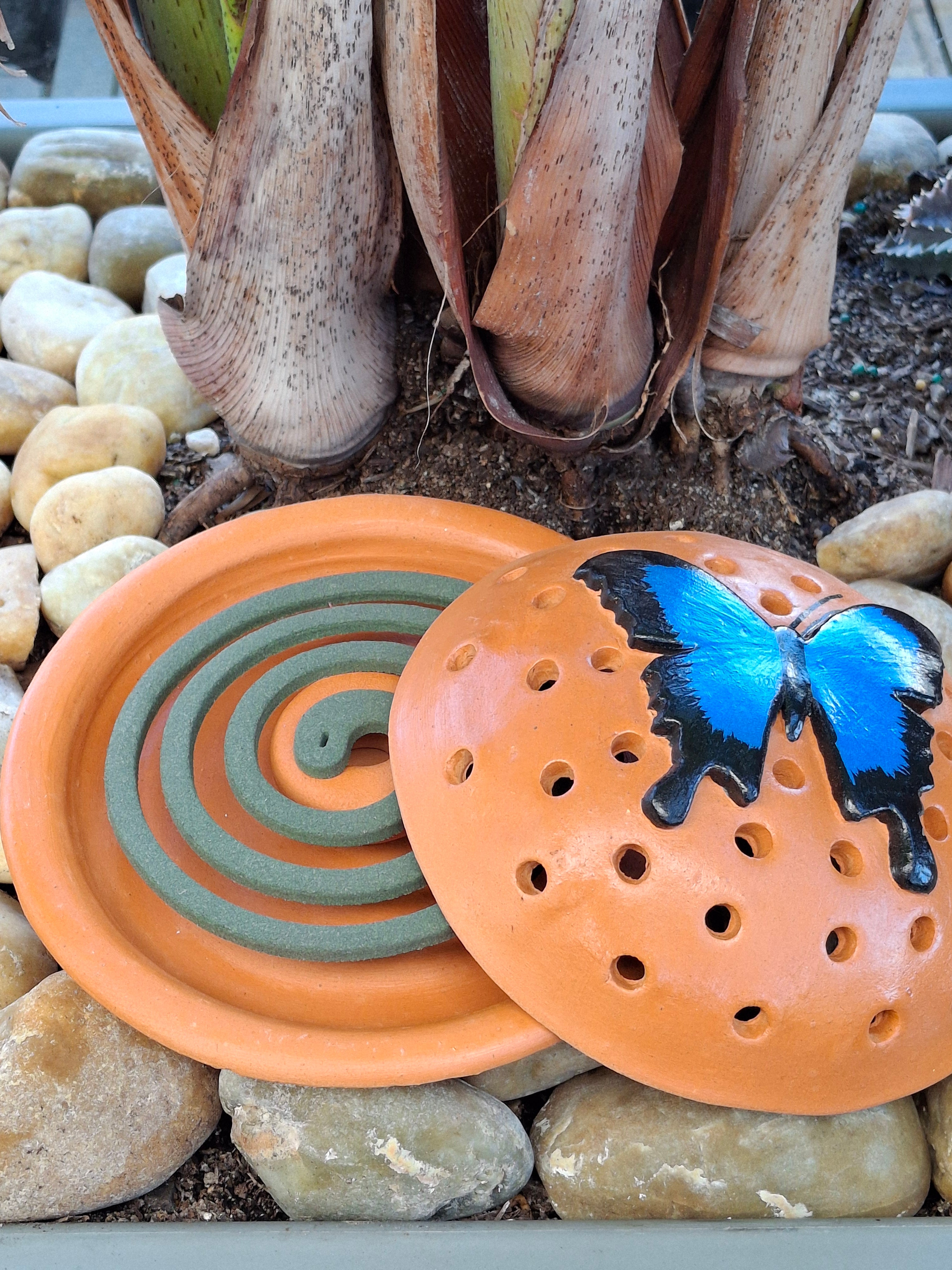 Mosquito Coil Holder with built in stand, Ulysses Butterfly Design