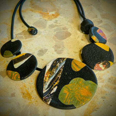 AFTER THE RAIN - POLYMER CLAY NECKLACE