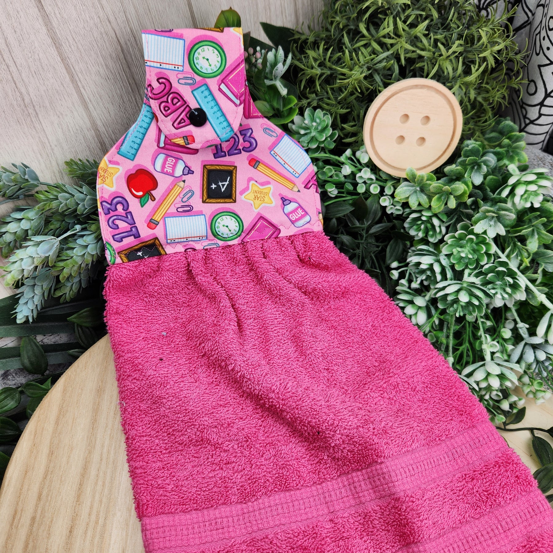 Hand Towel Hanging Teacher Nurse Cotton Fabric Loop