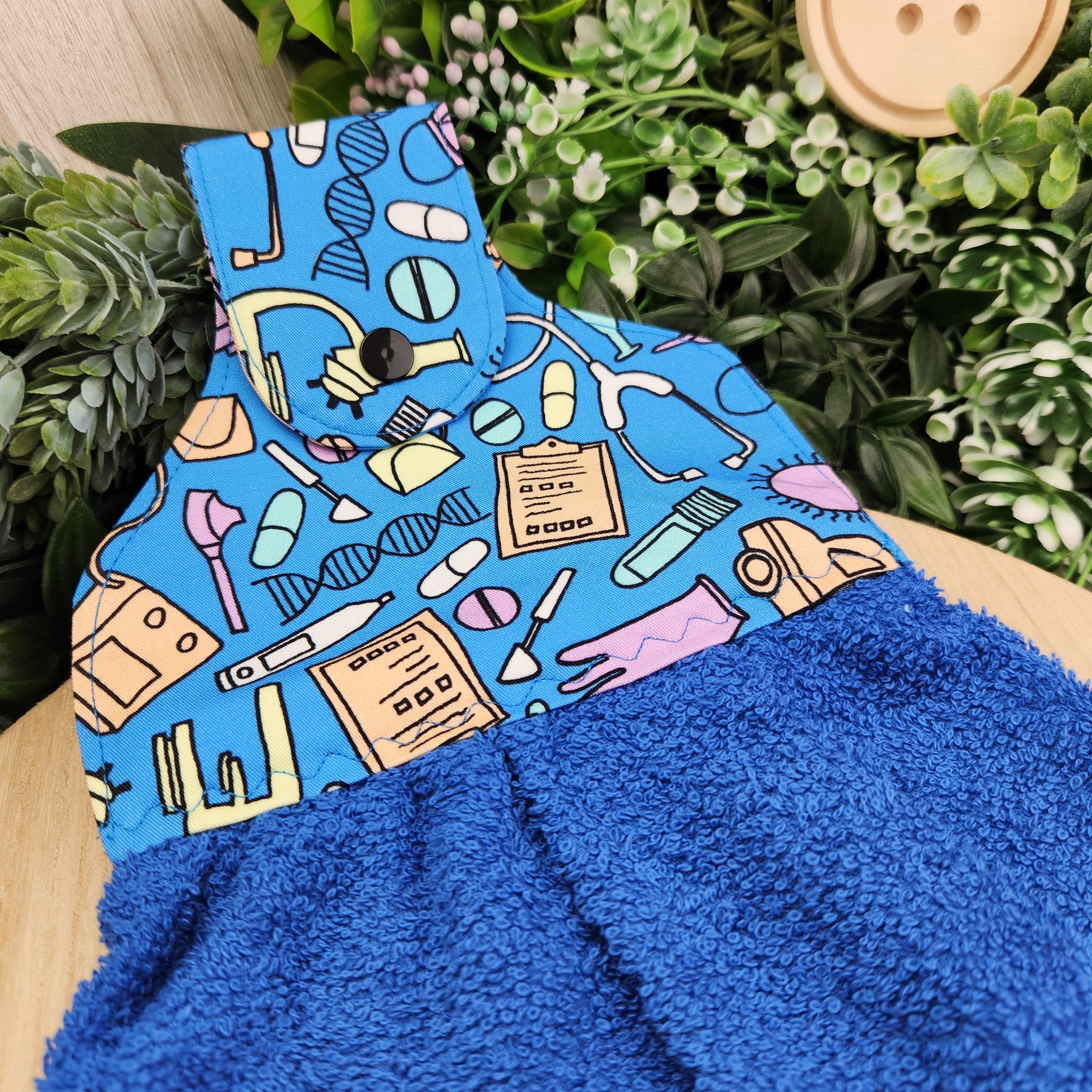 Hand Towel Hanging Teacher Nurse Cotton Fabric Loop