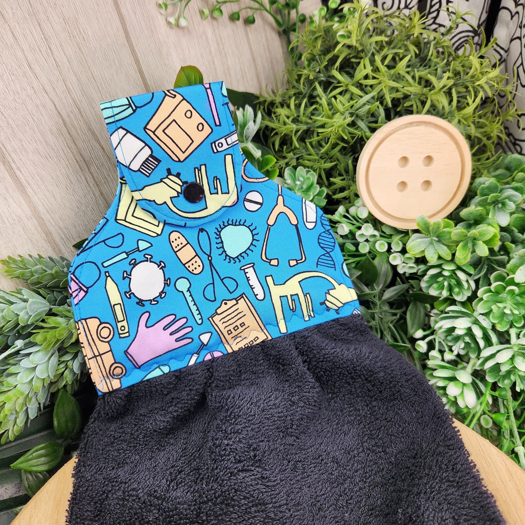 Hand Towel Hanging Teacher Nurse Cotton Fabric Loop