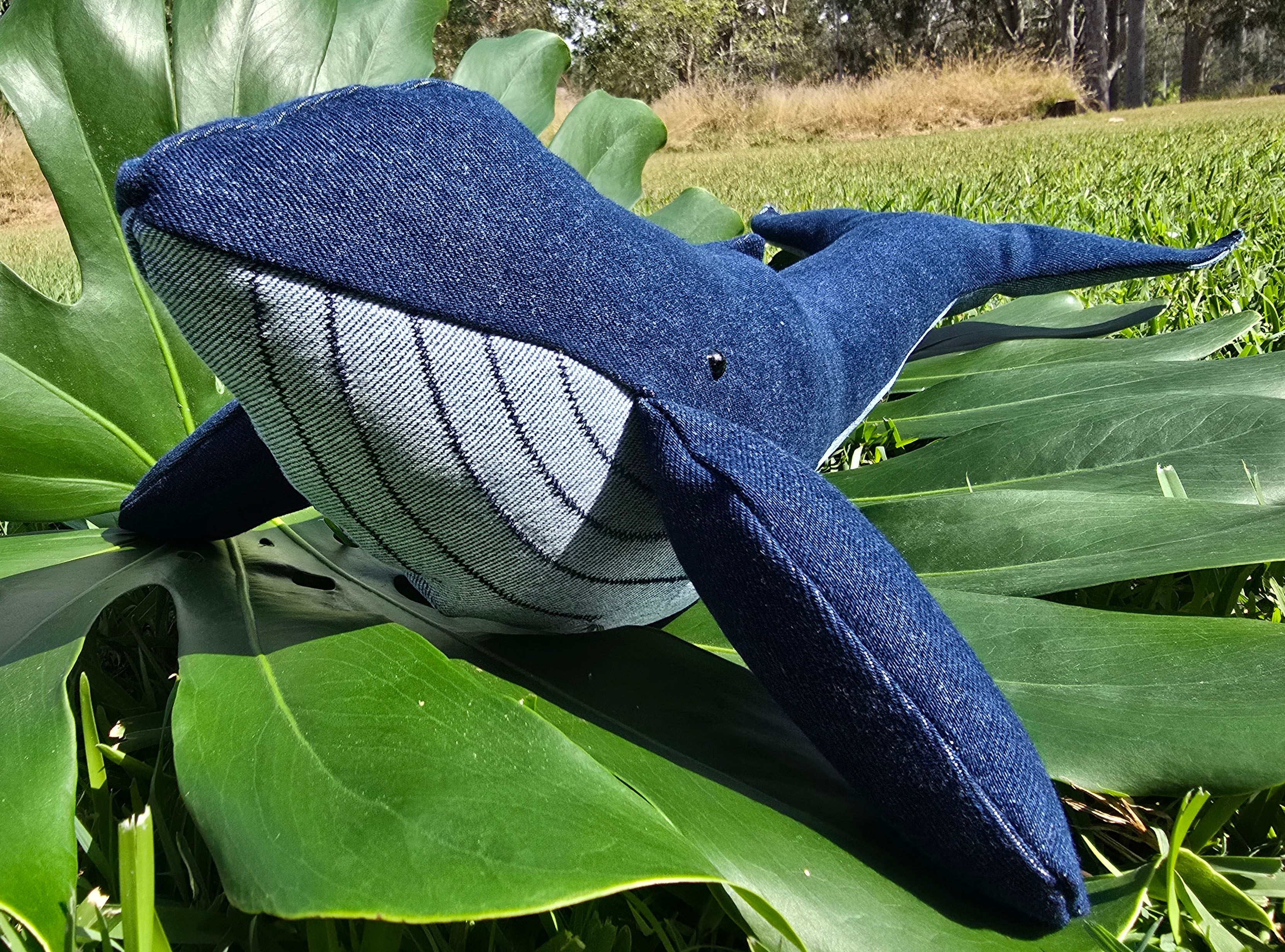 Upcycled Denim Whale - Wanda