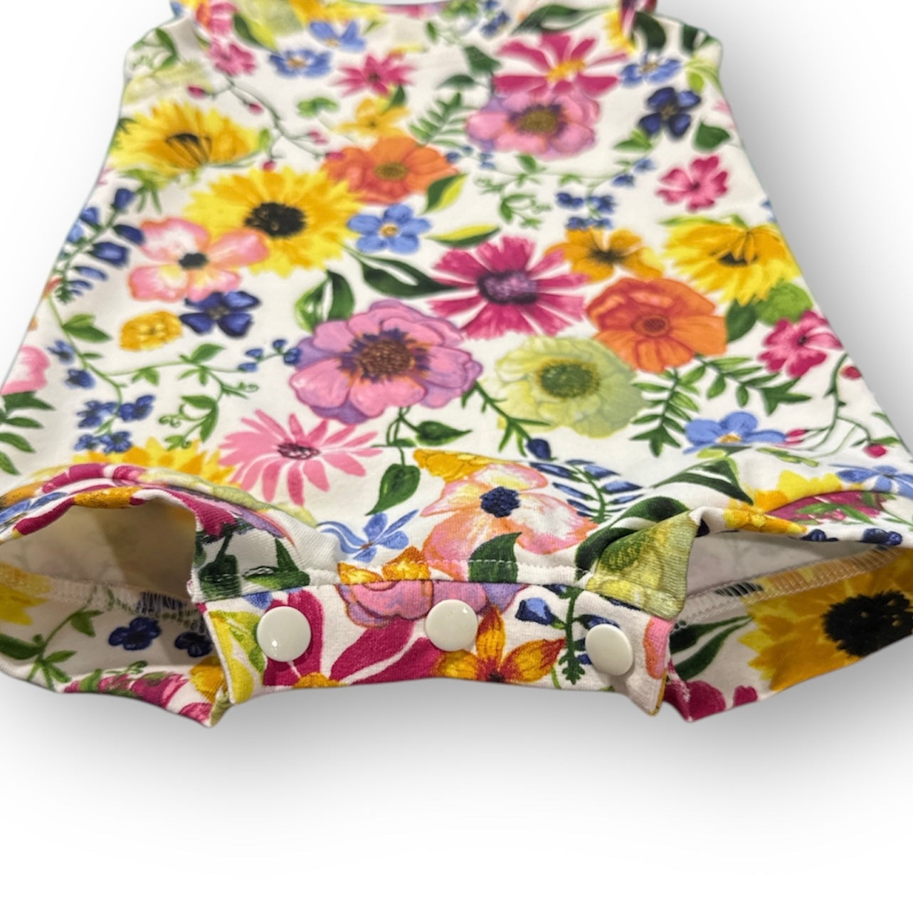 Flowers All Over Organic Cotton Baby Set or Romper