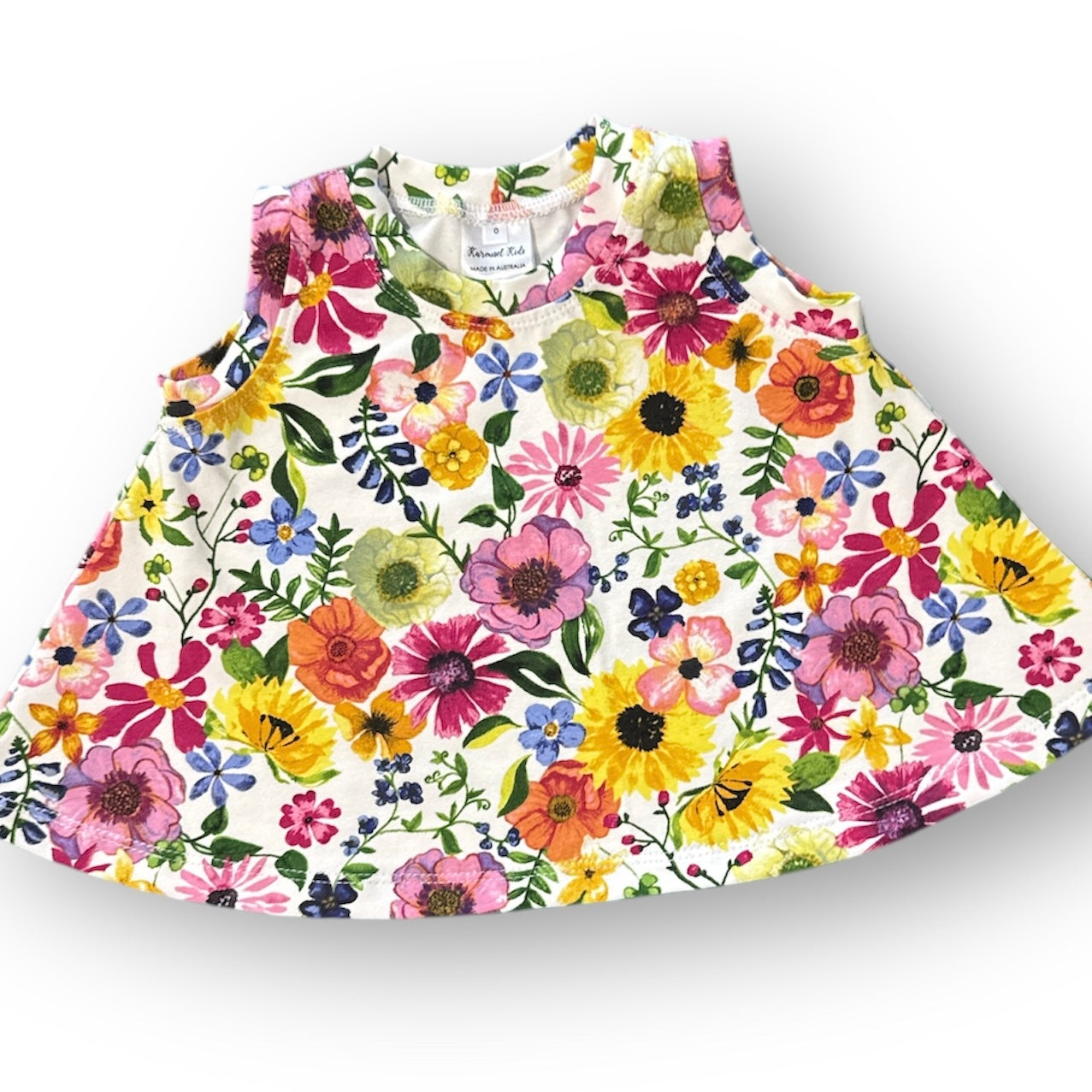 Flowers All Over Organic Cotton Baby Set or Romper