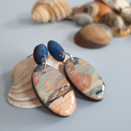 The Sea Dreams Collection | Resin art earrings | Part 2 | Large dangles | Studs