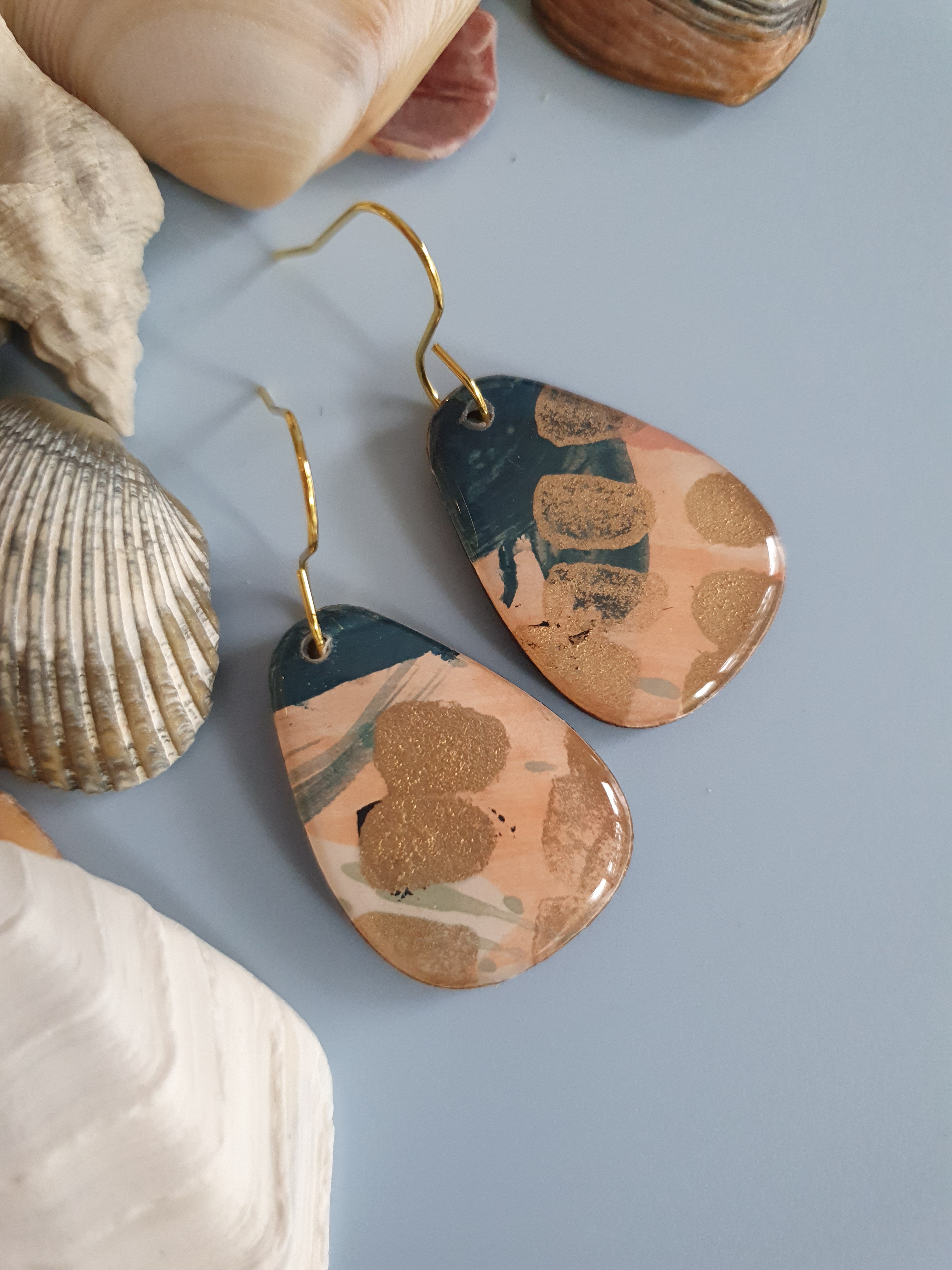 The Sea Dreams Collection | Resin art earrings | Part 2 | Large dangles | Studs