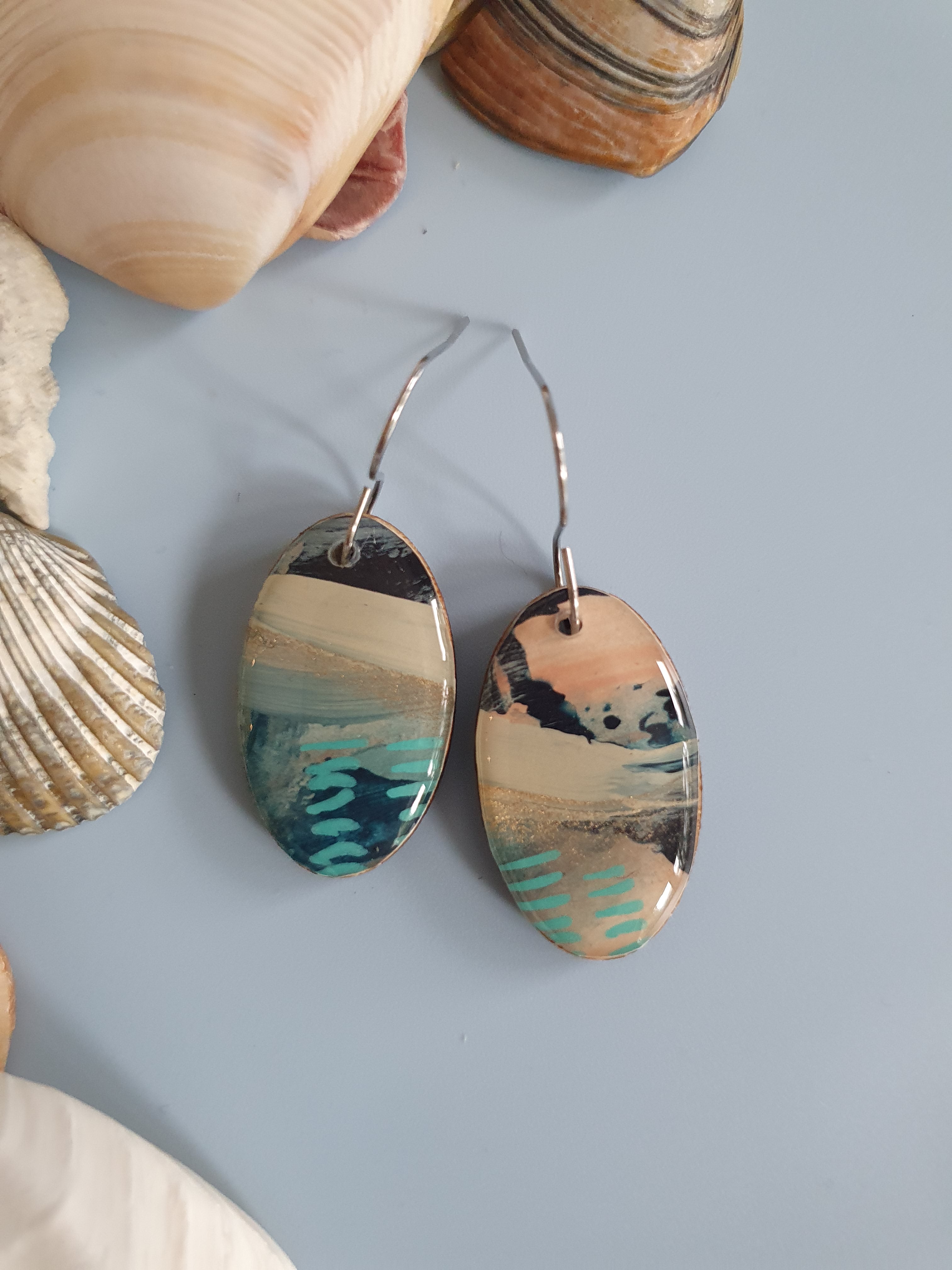 The Sea Dreams Collection | Resin art earrings | Part 2 | Large dangles | Studs