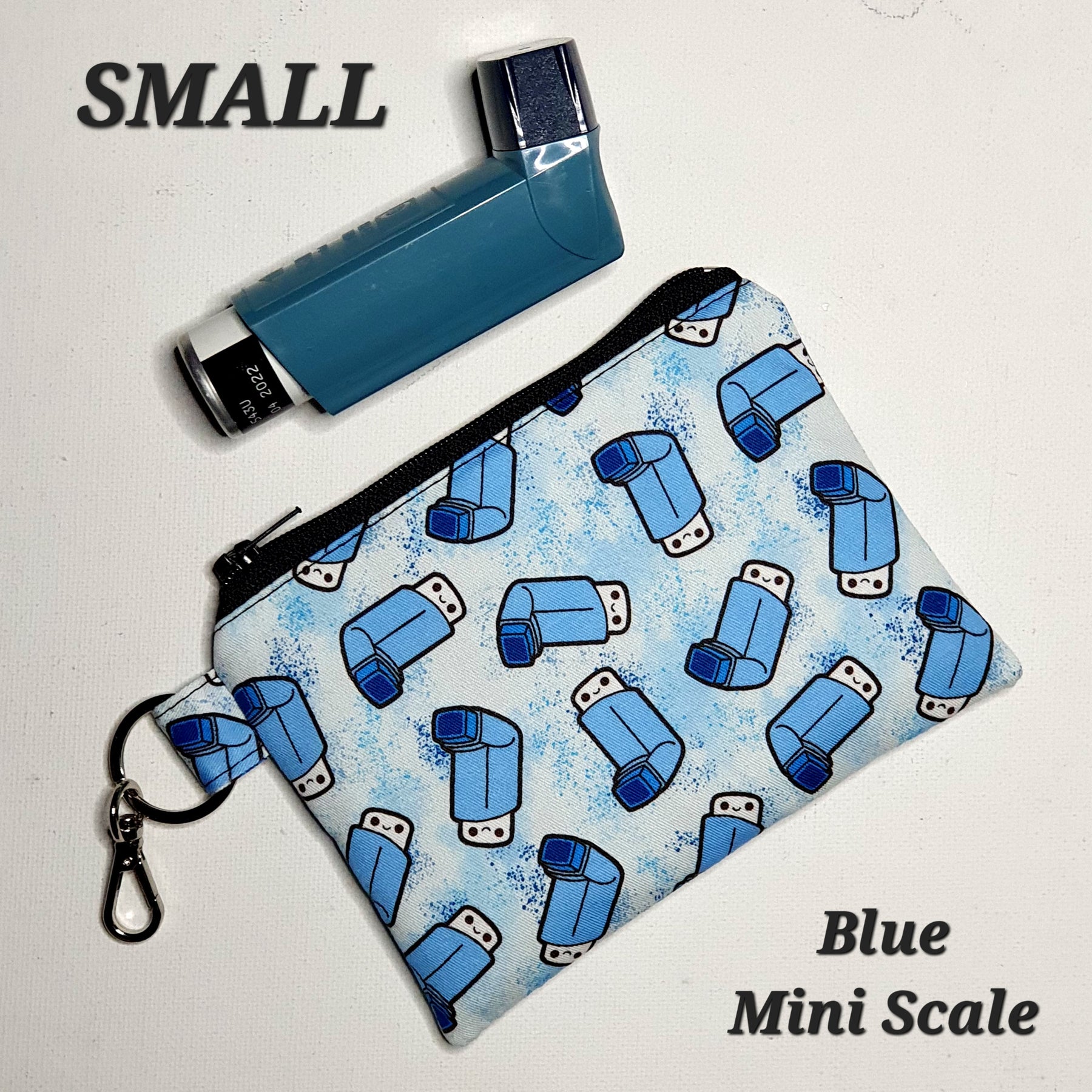Clip-On Pouches in Various Asthma Puffer Fabrics
