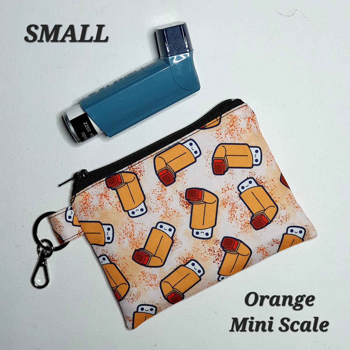 Clip-On Pouches in Various Asthma Puffer Fabrics