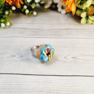 Novelty Donut Ring with sprinkles - Assorted colours to choose from