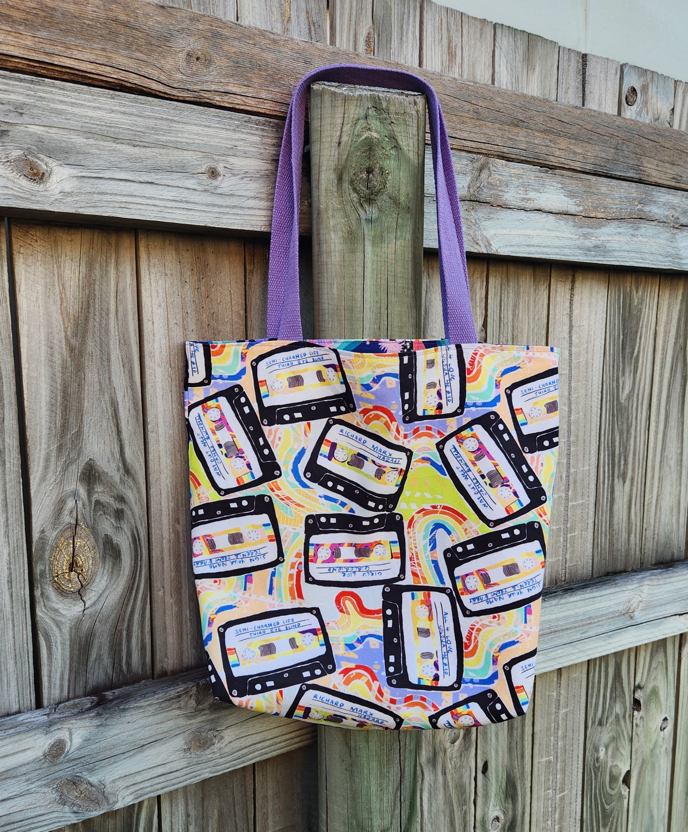 Mixed Tape/ Pixie Girls Reversible Medium Tote Bag