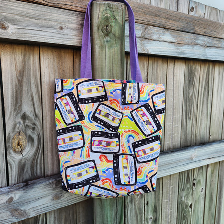 Mixed Tape/ Pixie Girls Reversible Medium Tote Bag